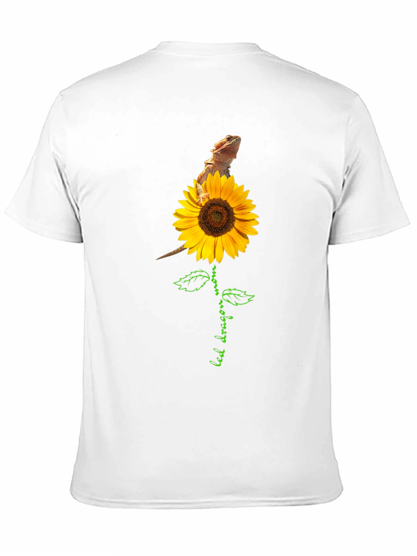 Black Bearded Dragon Sunflower Graphic Tee view 11