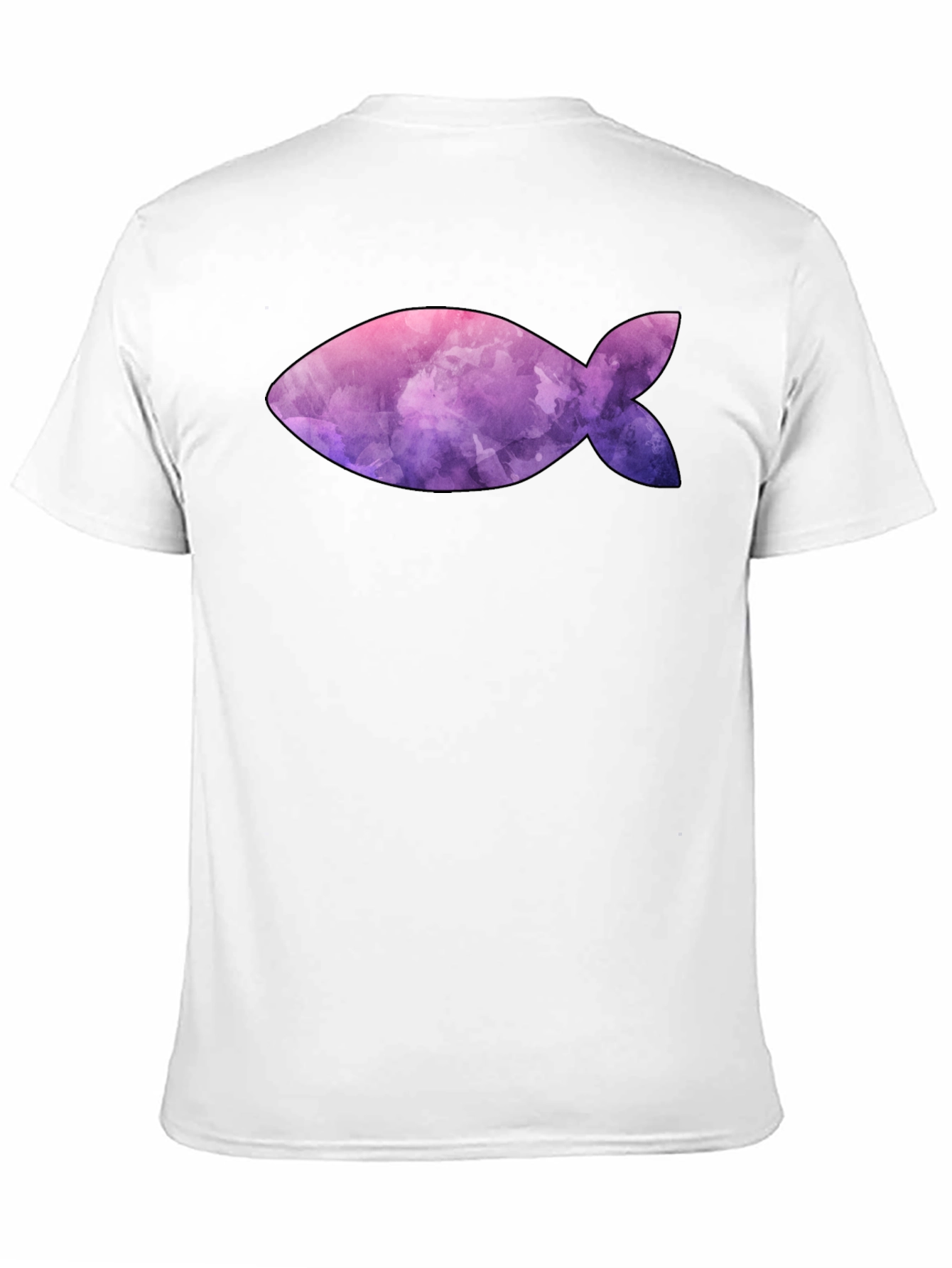 Black Fish Graphic Tee - Artistic Print Black Shirt view 11