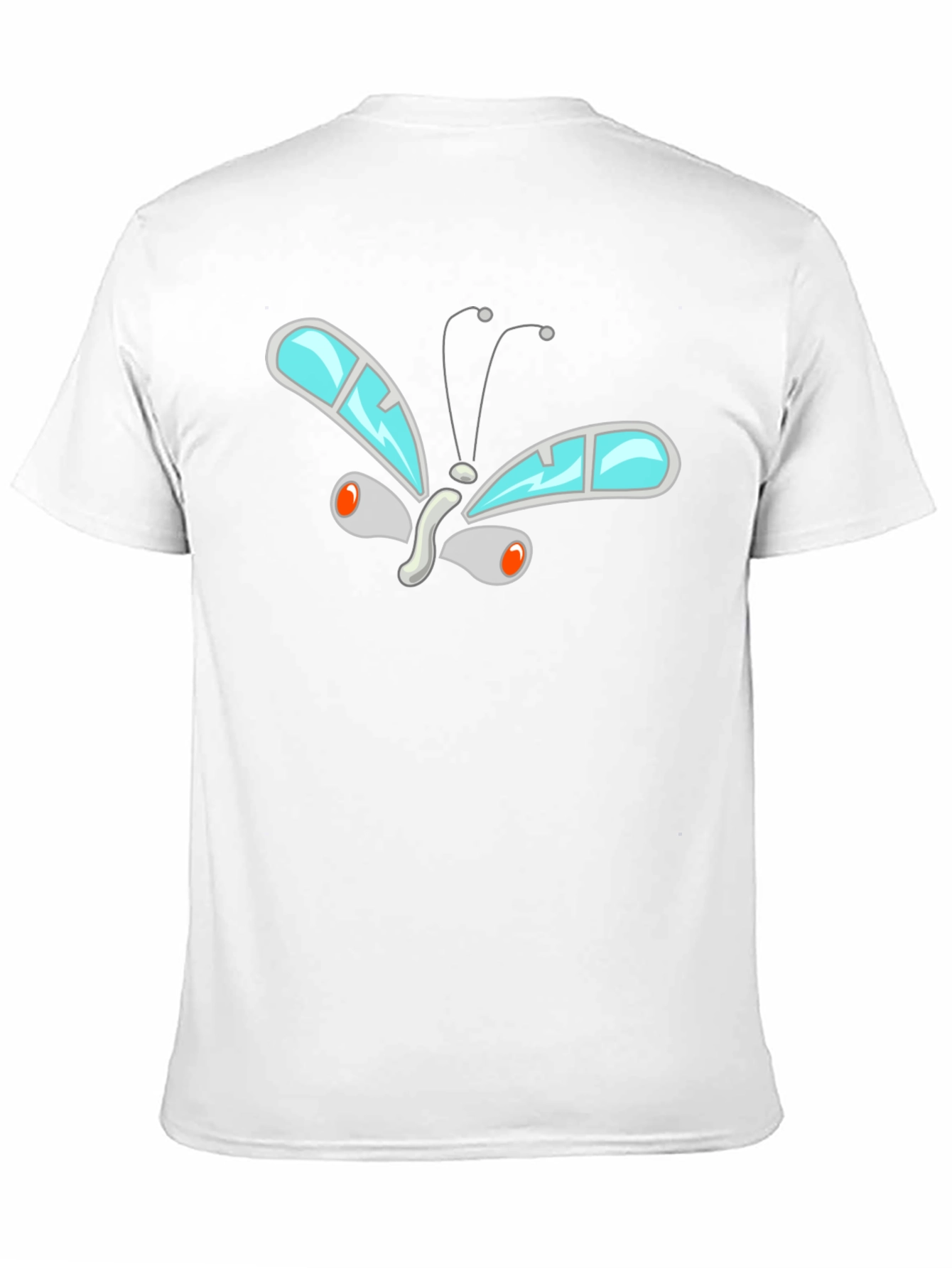 Black Cool Butterfly Graphic Black T-Shirt view 11
