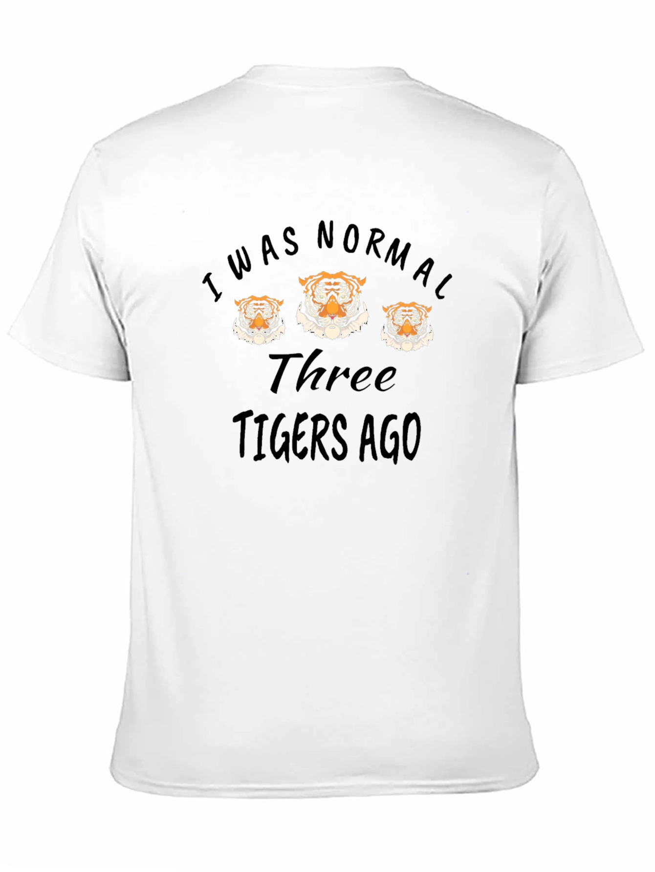 Black I Was Normal Three Tigers Ago Graphic Tee view 11