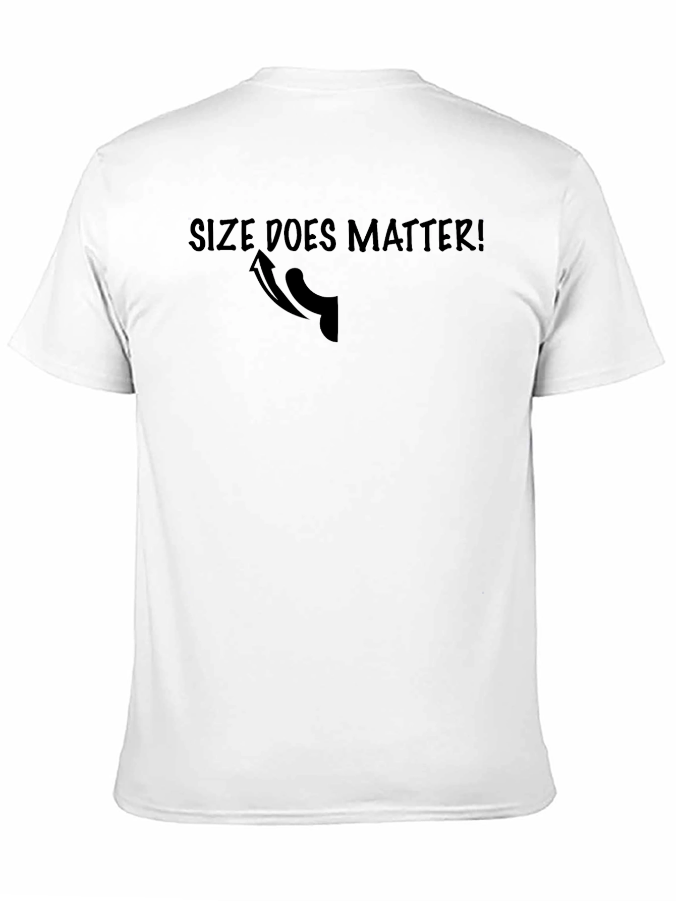 Black Size Does Matter! Humor Graphic T-Shirt view 11