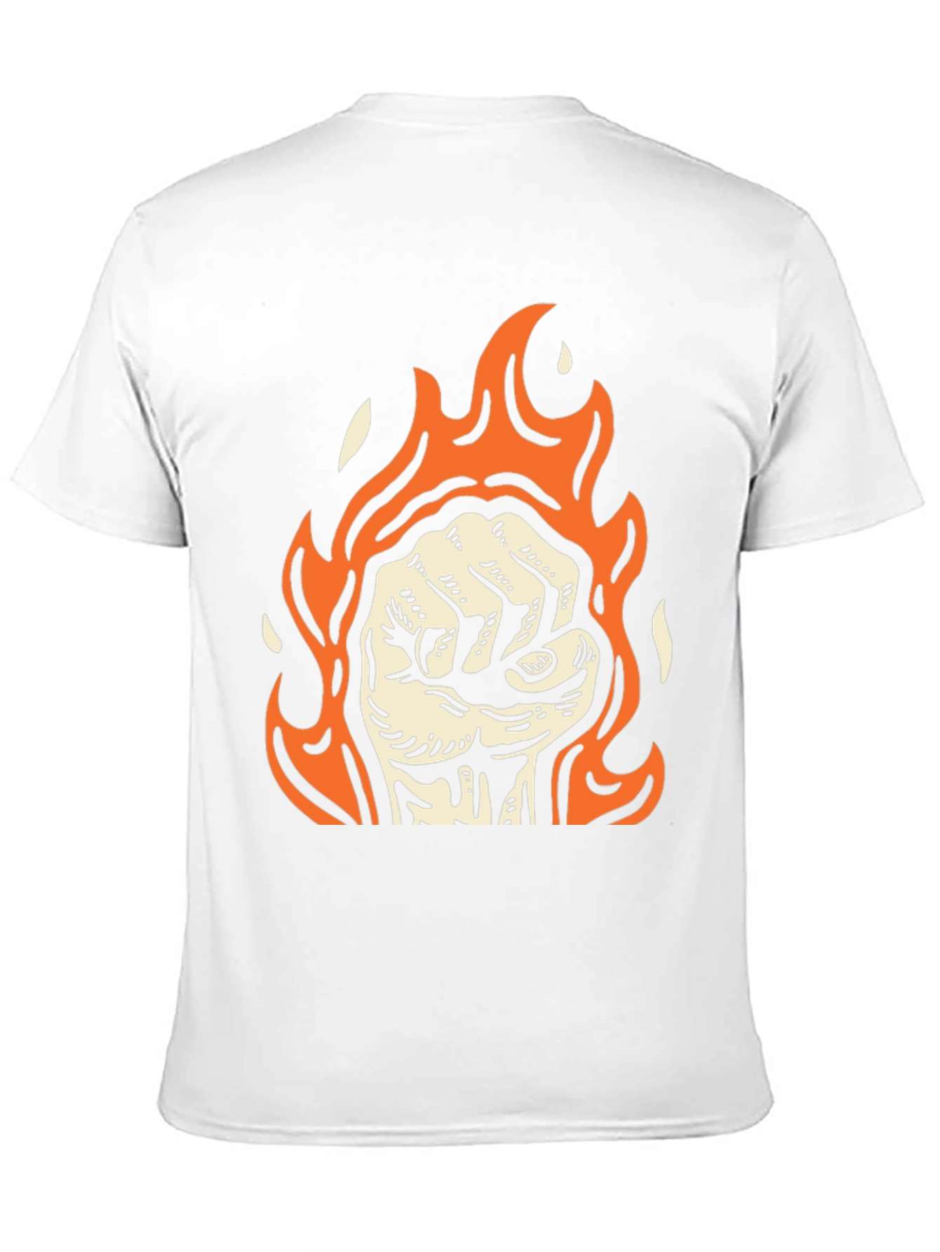 Black Fiery Fist Graphic Tee - Black Cotton view 11