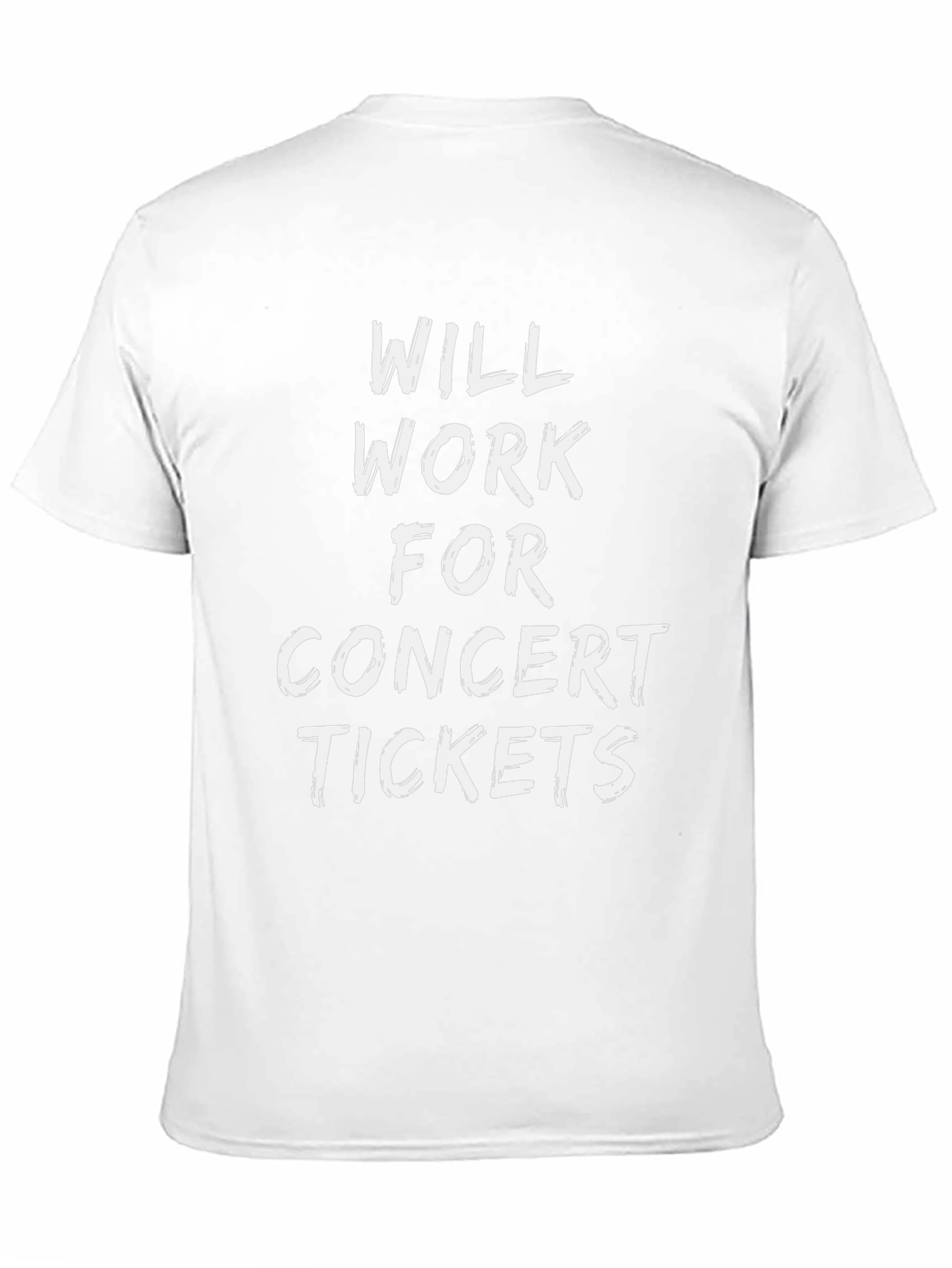 Black Will Work For Concert Tickets Graphic T-Shirt view 11