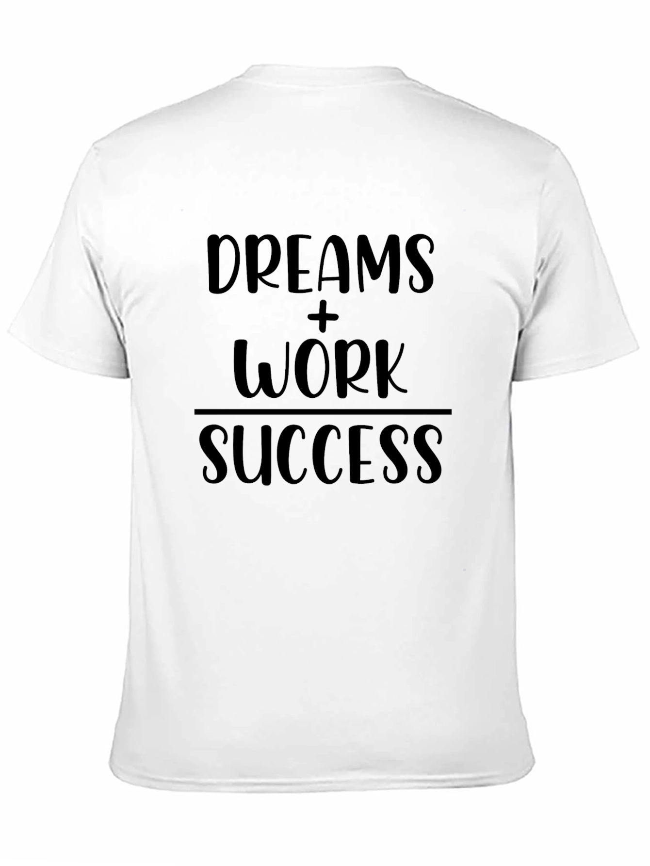 Black Dreams + Work = Success Graphic Tee - Black view 11