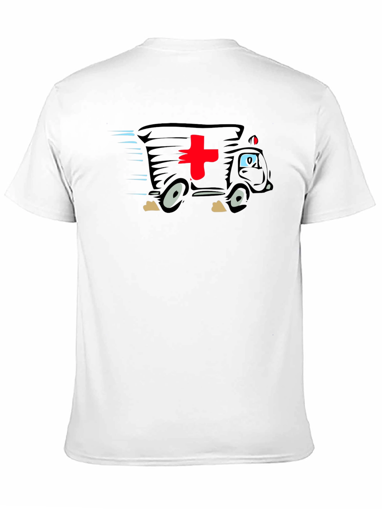 Black Funny Cartoon Ambulance T-Shirt - Medical Humor Tee view 11