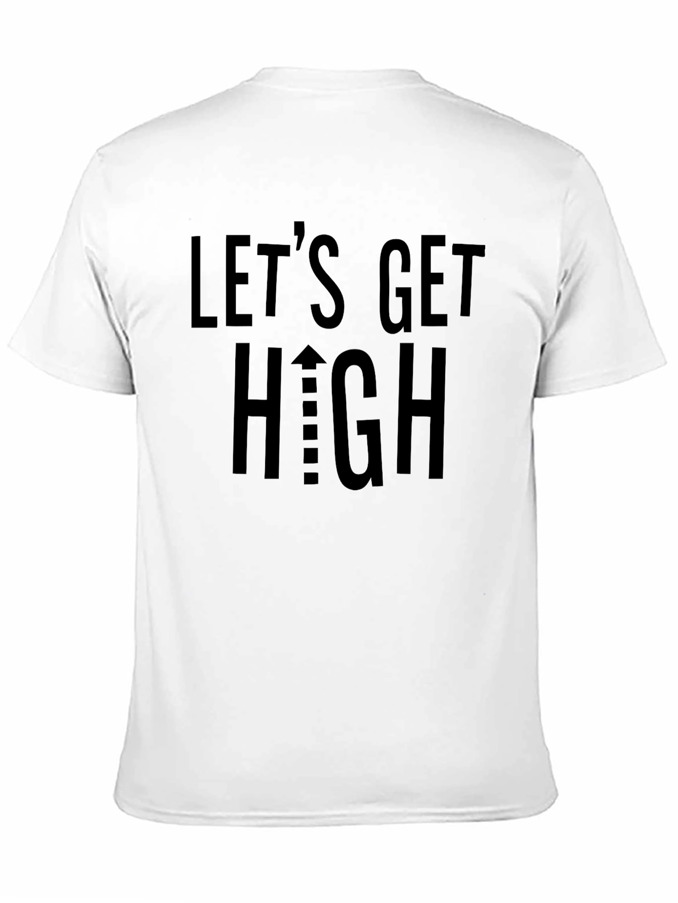 Black Let's Get High Black Graphic Tee view 11