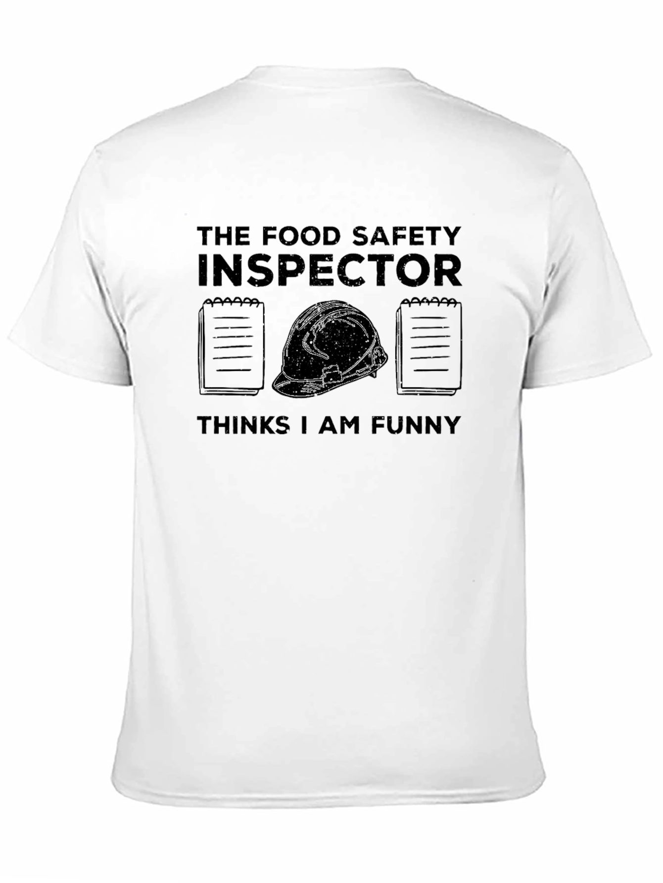 Black Funny Food Safety Inspector T-Shirt view 11