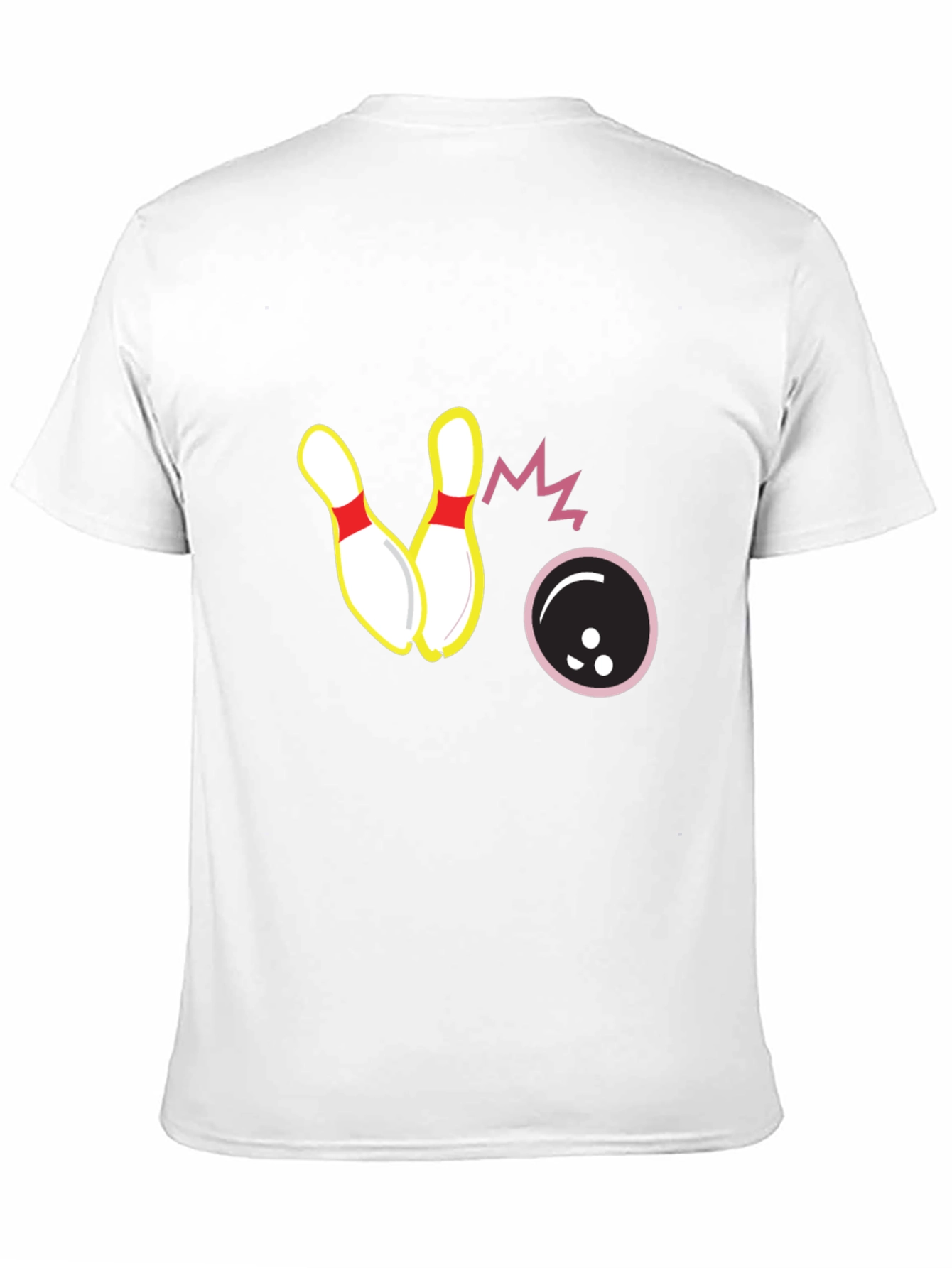 Black Bowling Strike Graphic Tee - Black Cotton T-Shirt view 11