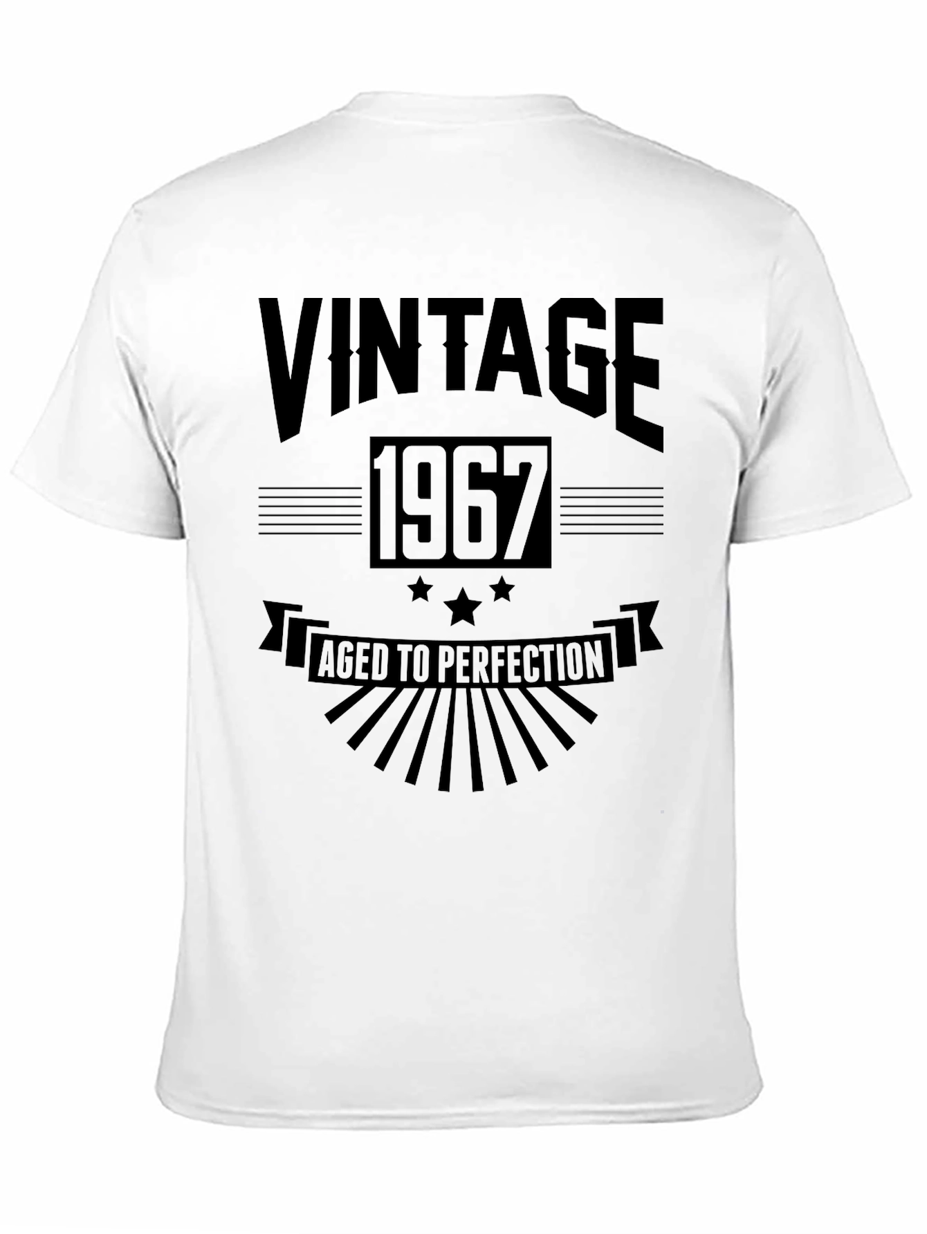 Black Vintage 1967 Aged to Perfection Black T-Shirt view 11
