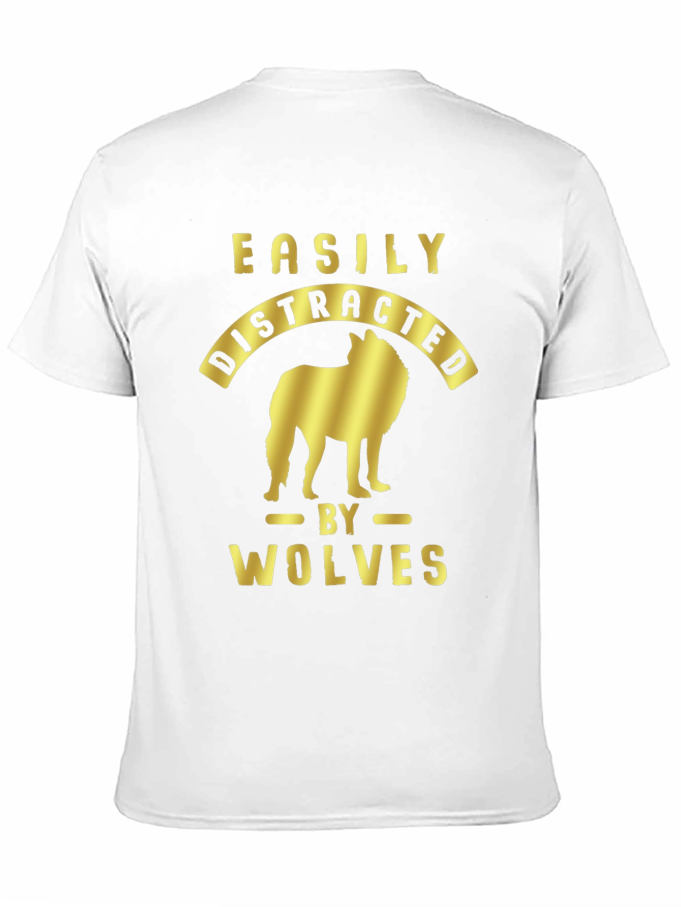 Black Easily Distracted by Wolves Graphic Tee view 11