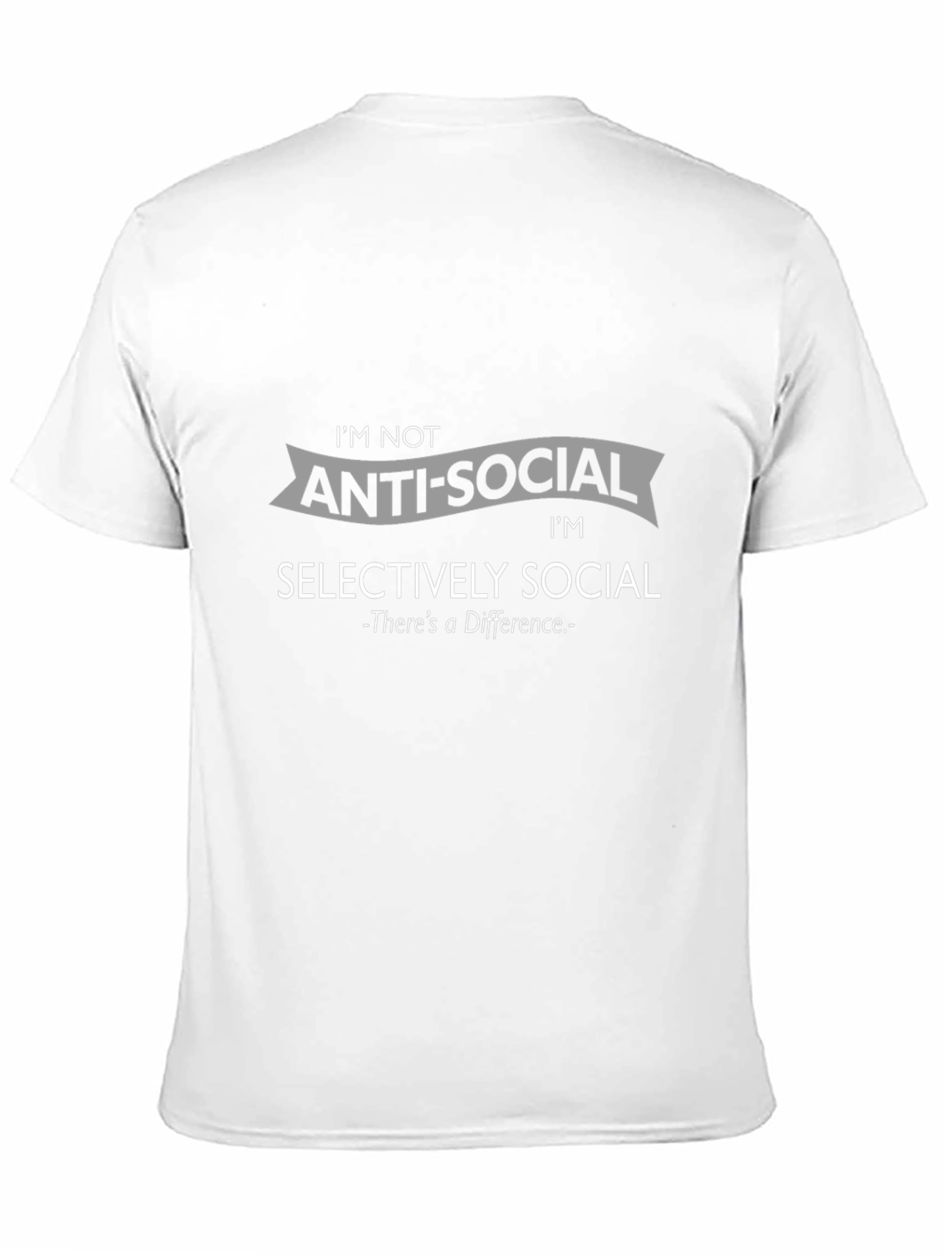 Black I'm Selectively Social Graphic Tee - Funny Introvert Shirt view 11