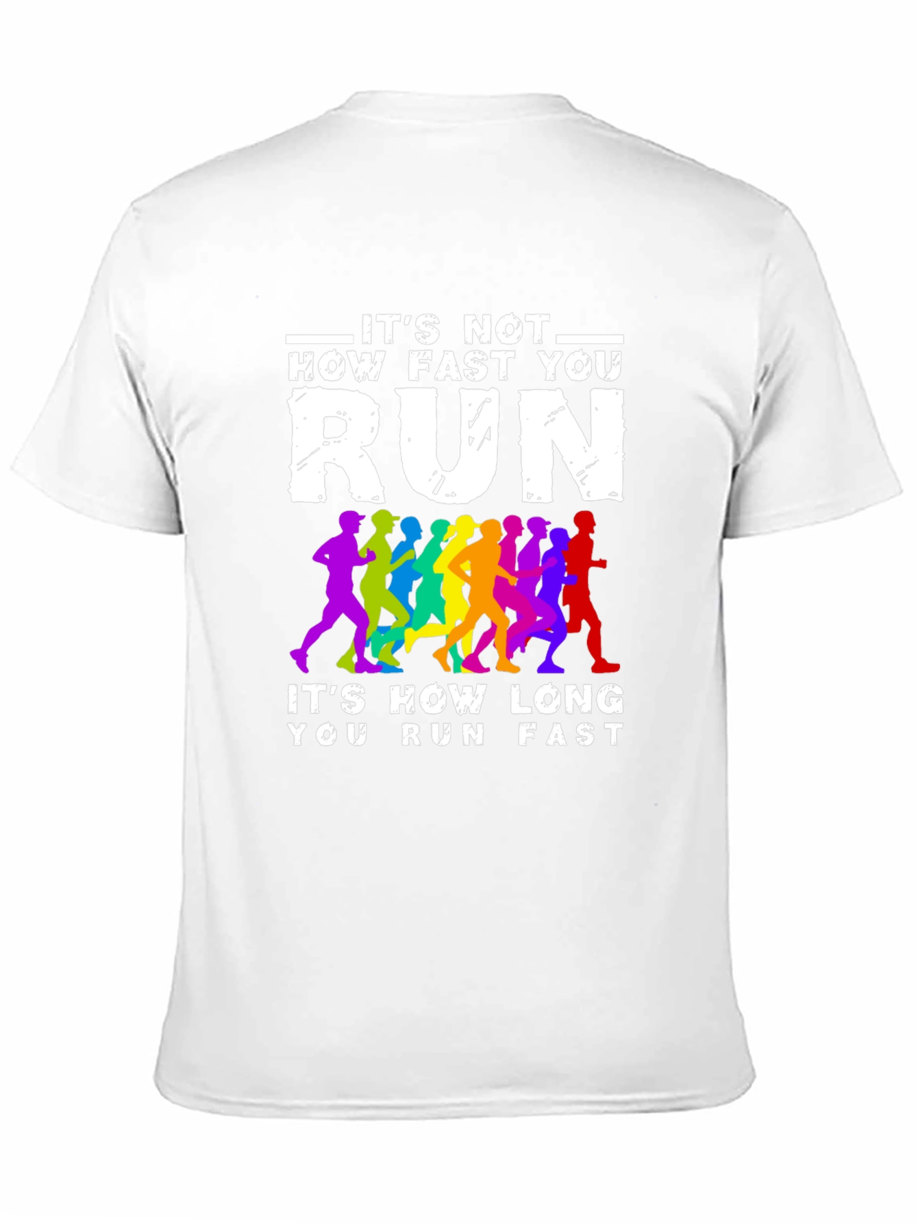 Black Running T-Shirt: It's Not How Fast You Run view 11