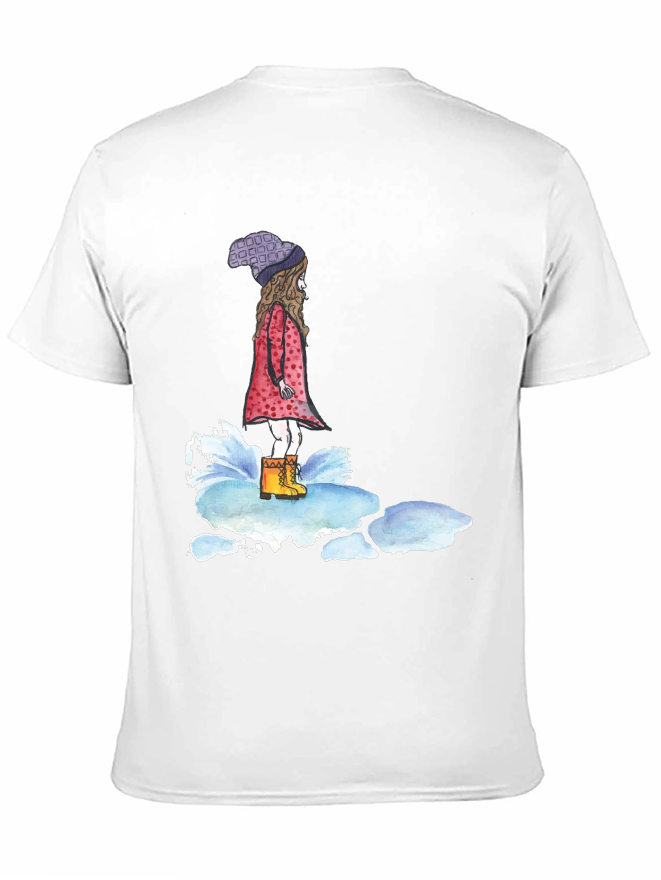 Black Whimsical Girl Black T-Shirt view 11