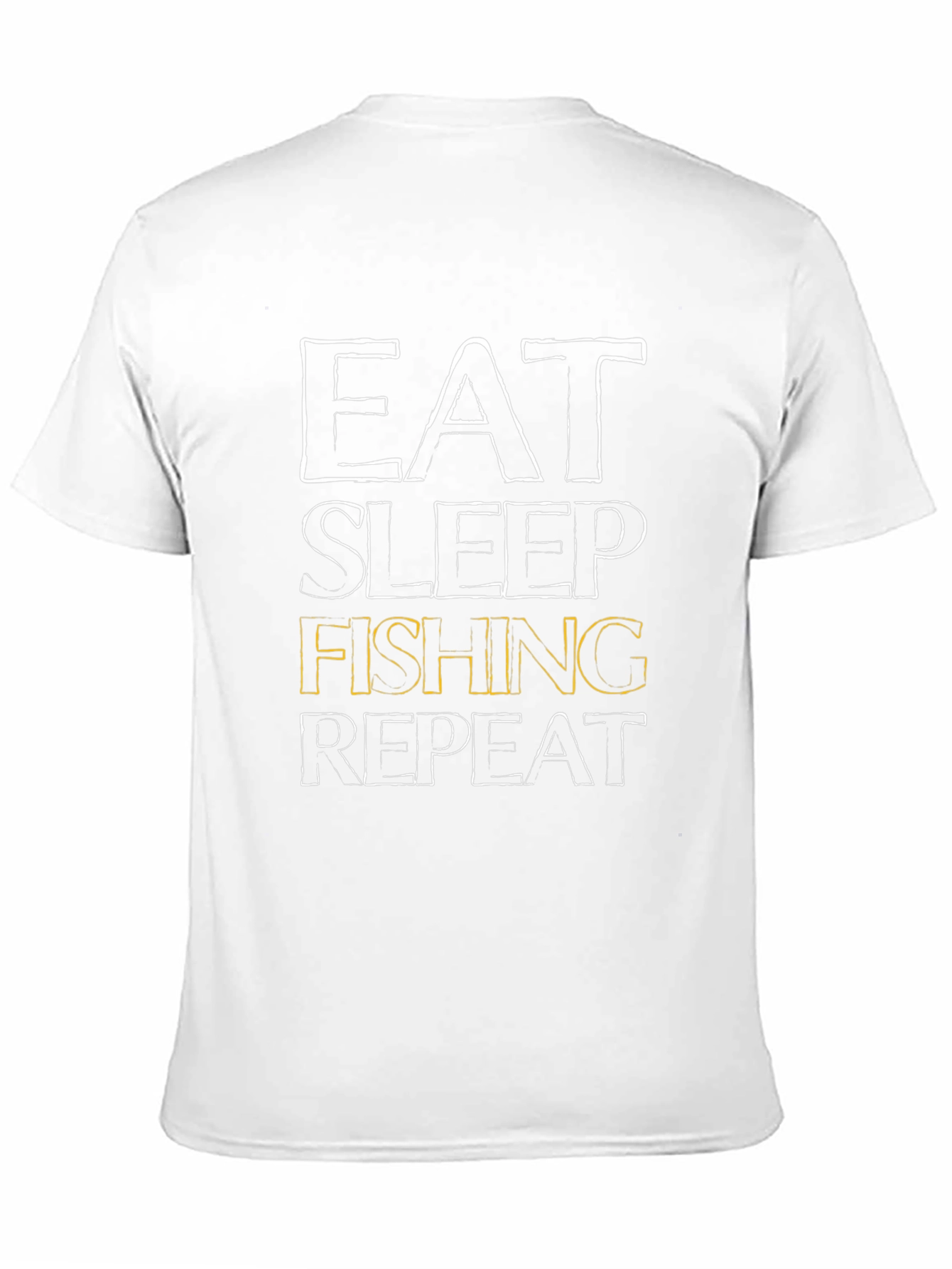Black Eat Sleep Fishing Repeat Men's Black T-Shirt view 11