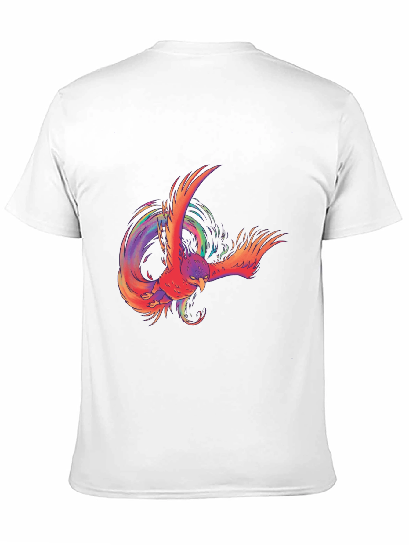 Black Phoenix Graphic Print Black T-Shirt view 11