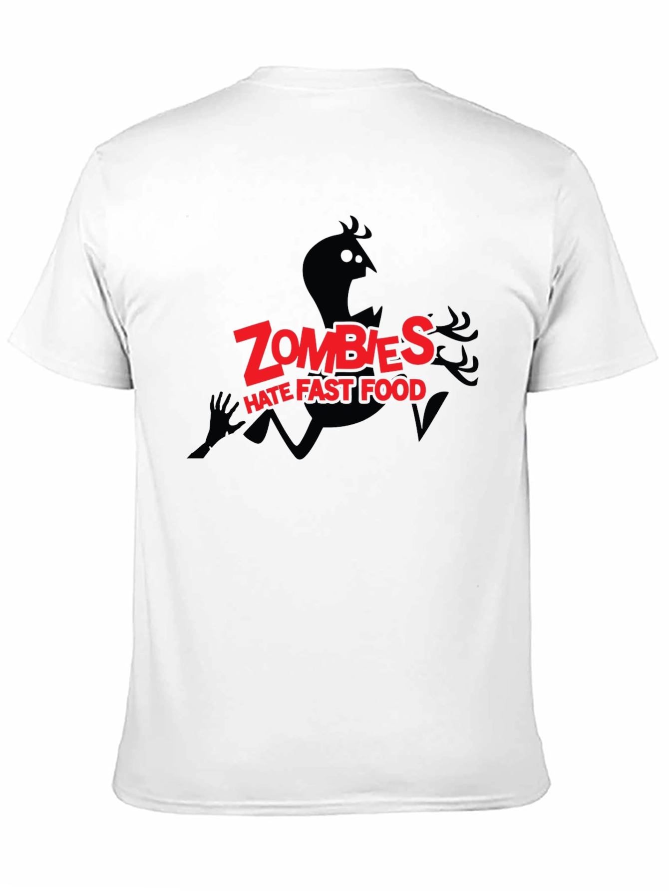 Black Zombies Hate Fast Food Graphic Tee view 11