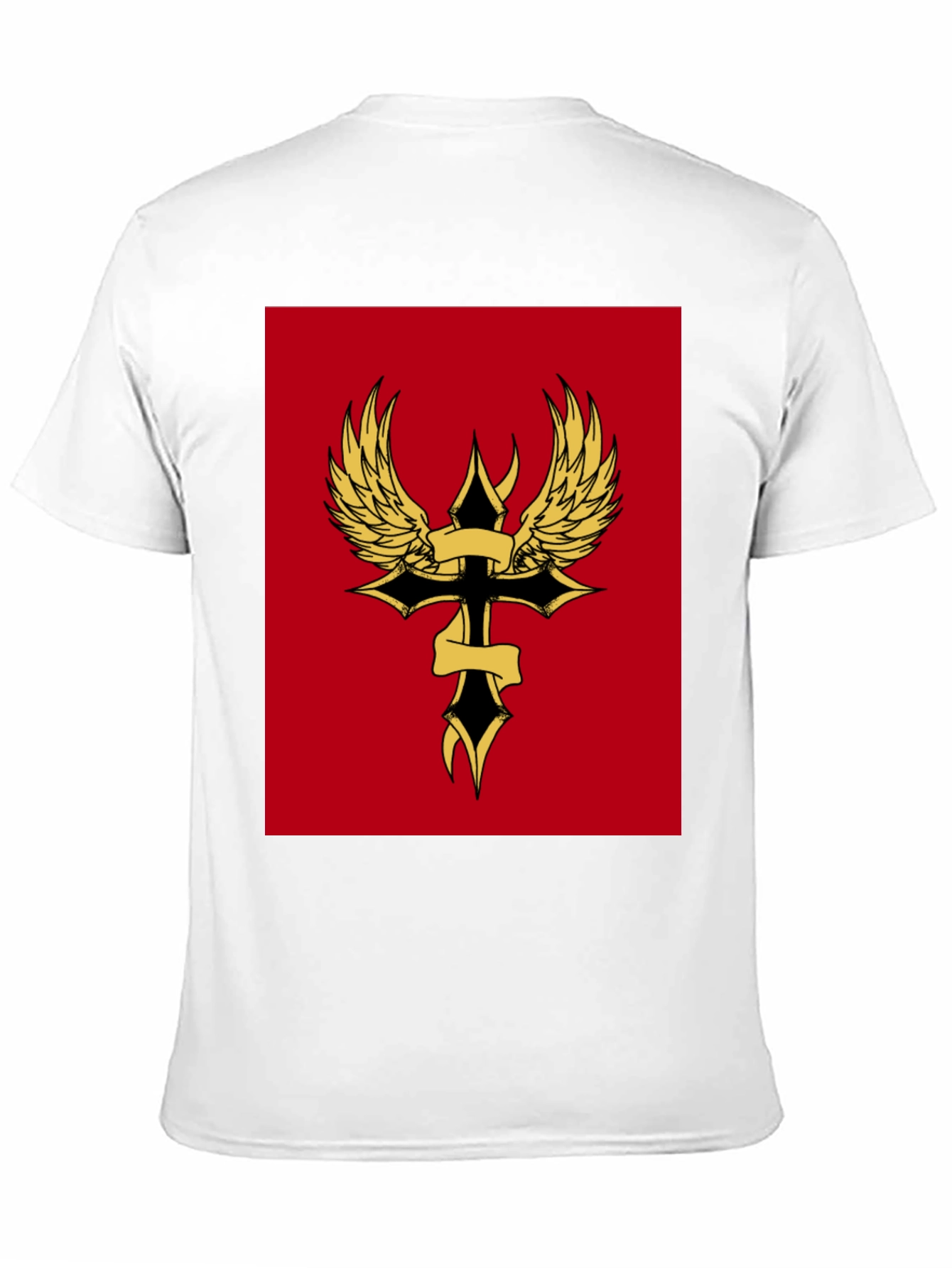 Black Winged Cross Graphic Tee - Black view 11