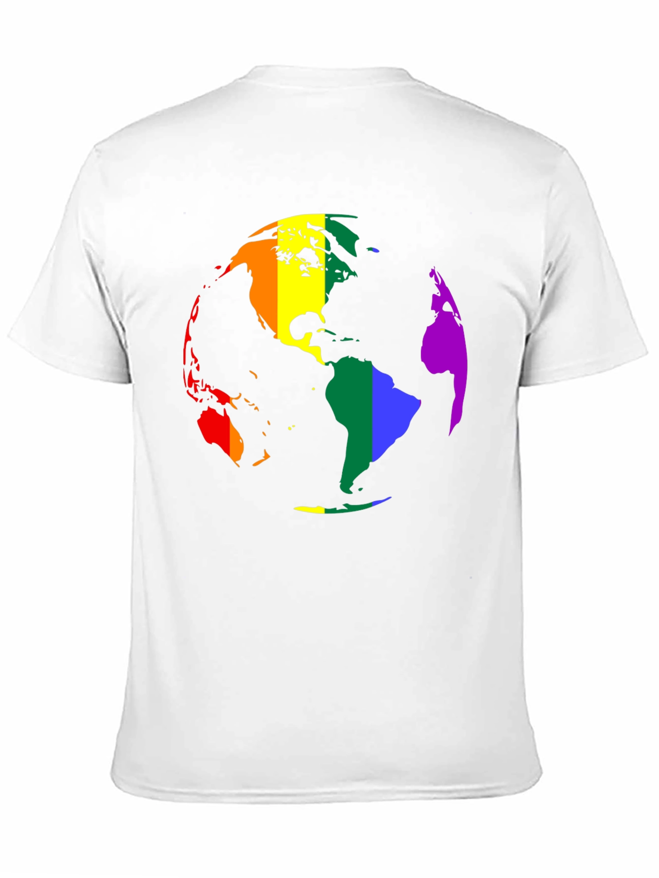 Black LGBTQ+ Pride Earth Graphic T-Shirt view 11