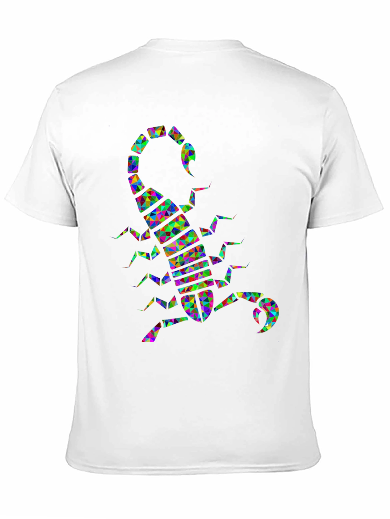 Geometric Scorpion Graphic Tee - Black Cotton Blend - 11