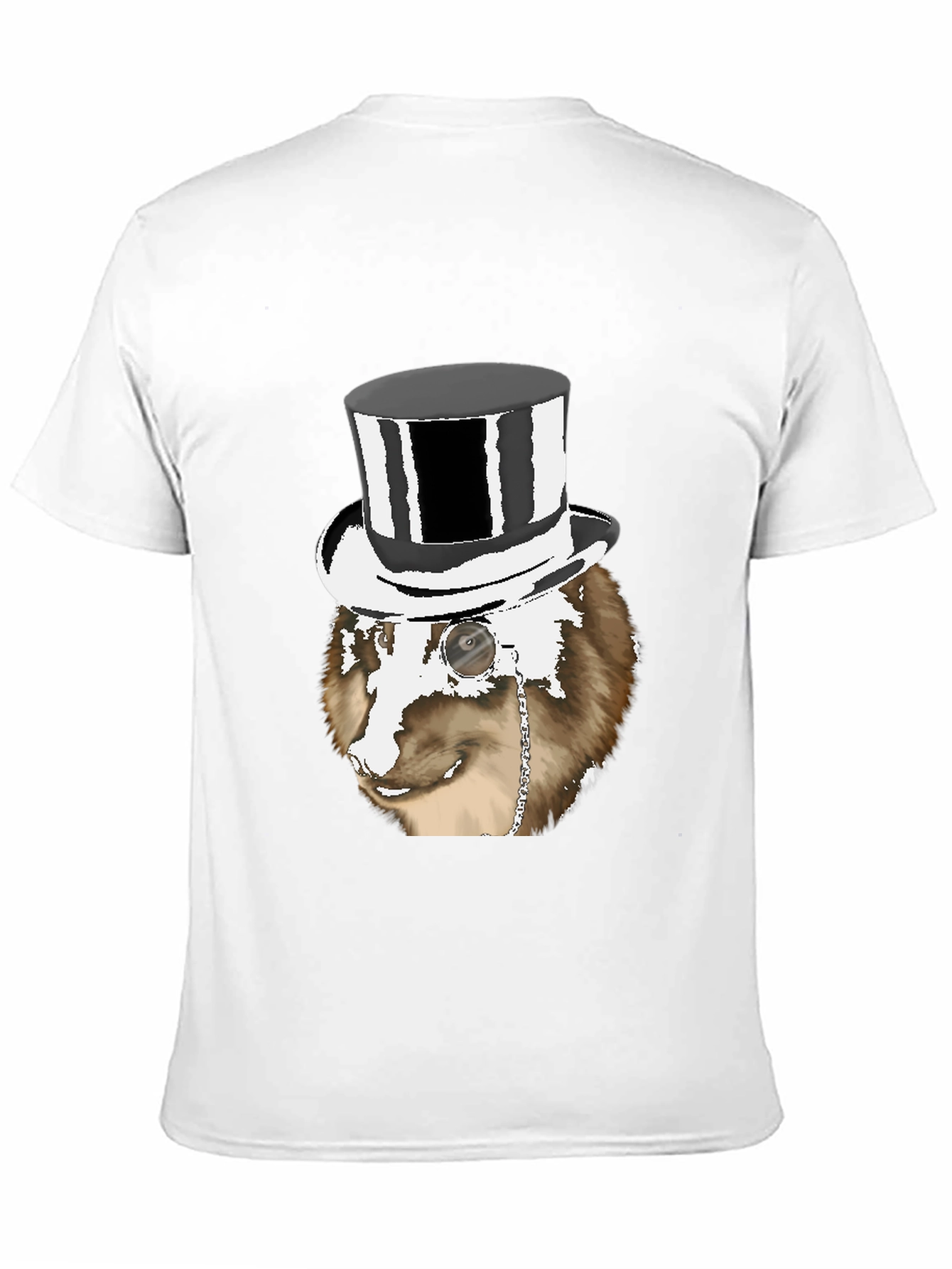 Black Dapper Dog Top Hat T-Shirt - Unique Graphic Tee view 11