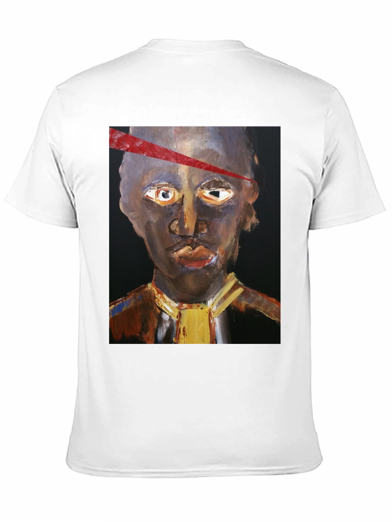 Black Abstract Face Graphic Tee view 11