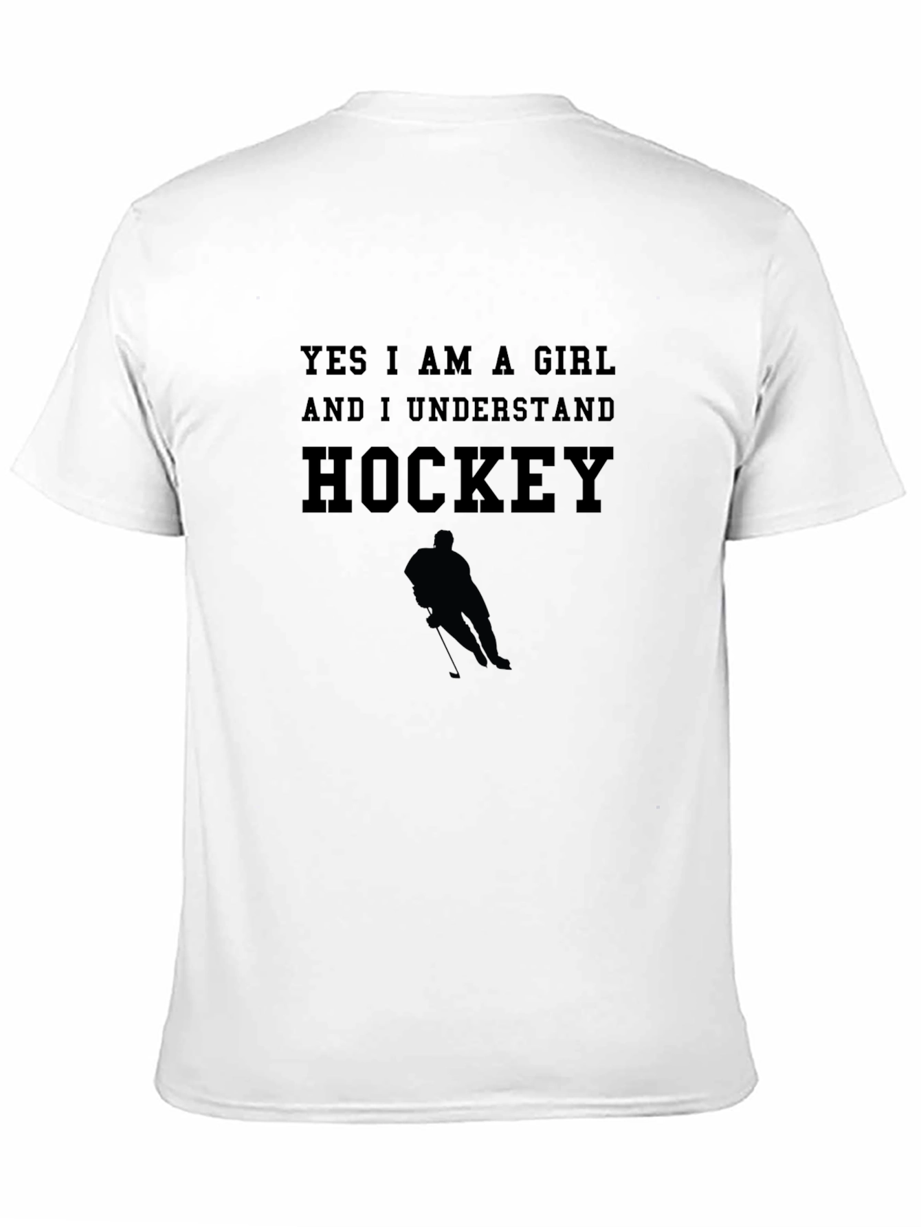Black Yes I am A Girl And I Understand Hockey T-Shirt view 11