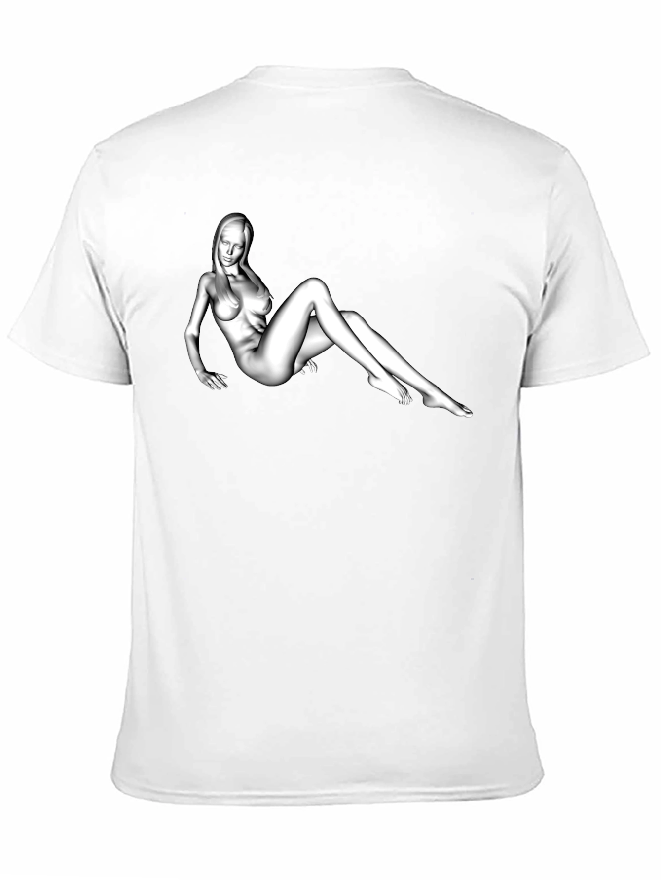 Black Black T-Shirt with Artistic Figure Graphic view 11