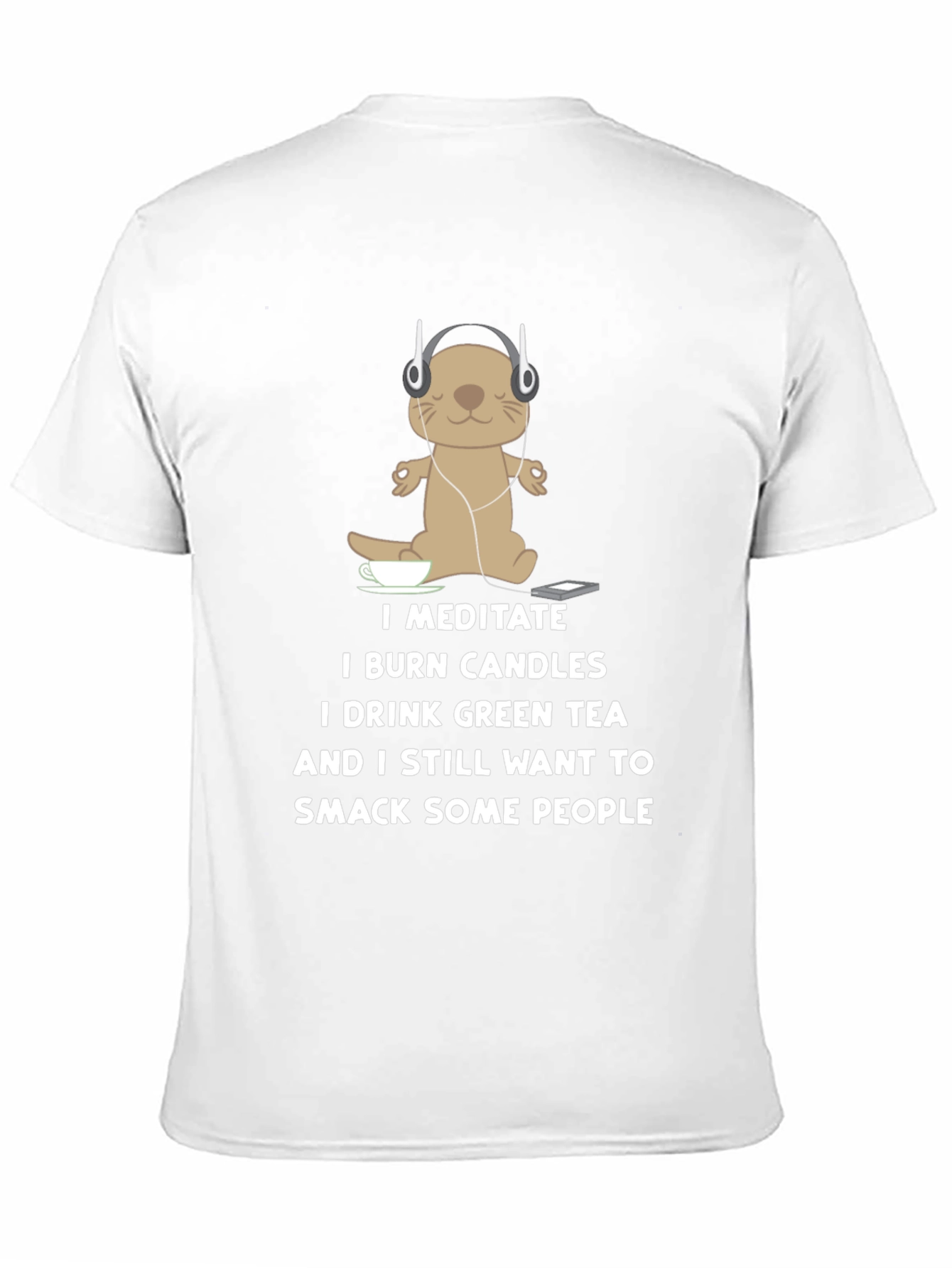 Black Meditate Otter T-Shirt: Funny Yoga Tee view 11