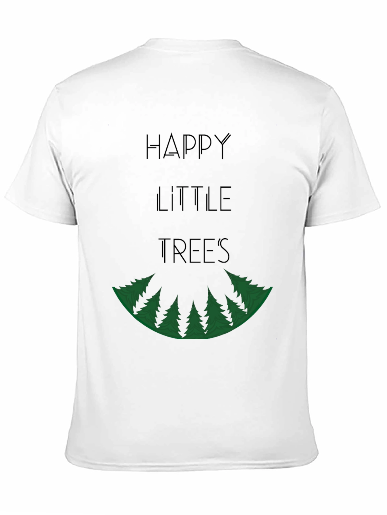 Black Happy Little Trees Graphic T-Shirt - Unisex view 11