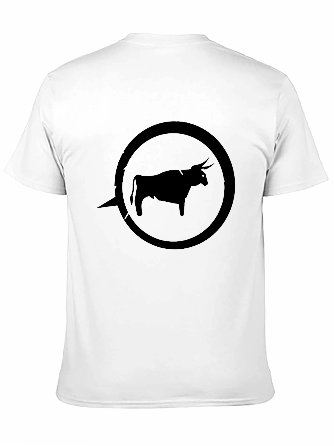 Black Black Bull Silhouette Graphic Tee - Modern Minimalist Design view 11