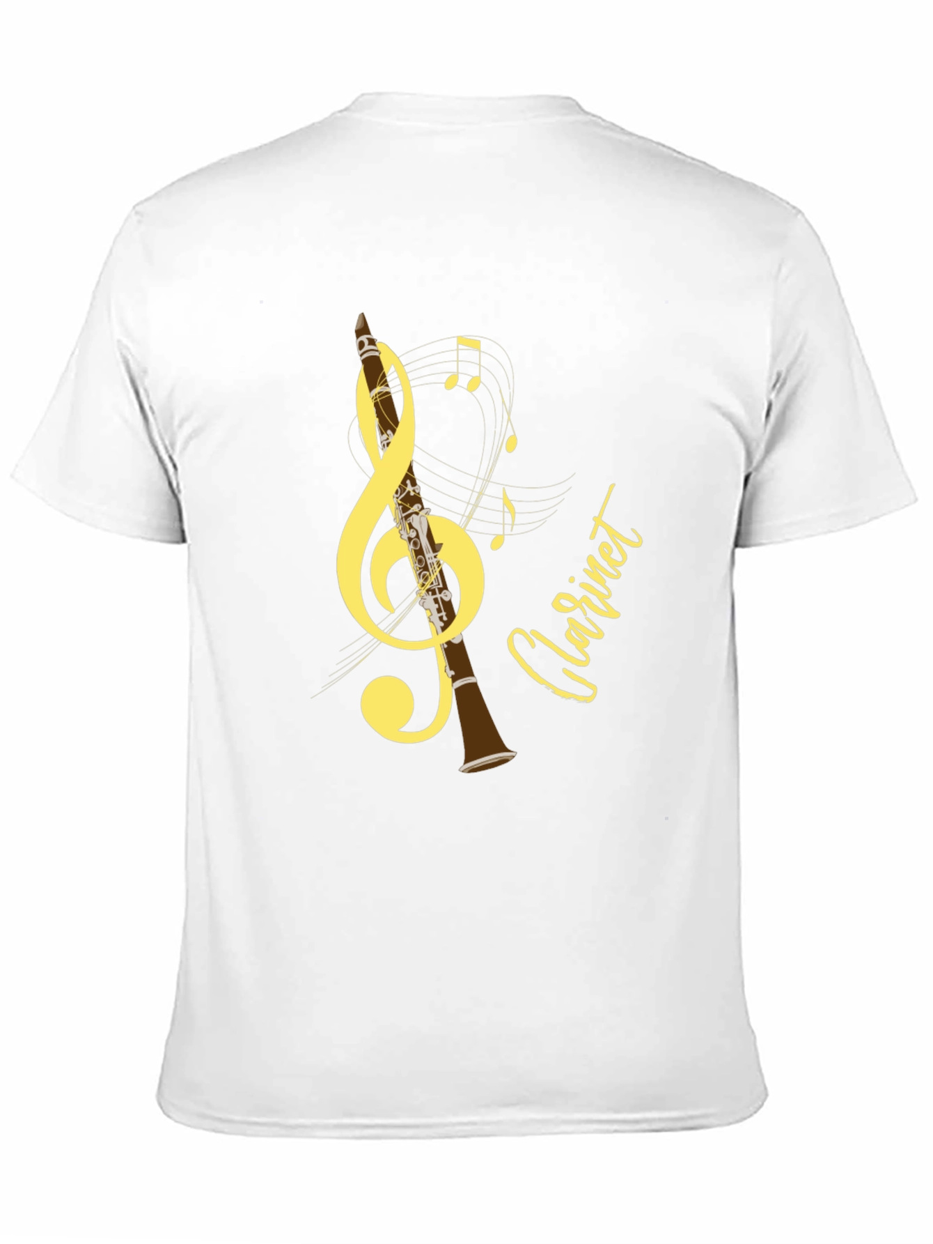 Black Musical Clarinet T-Shirt - Black view 11