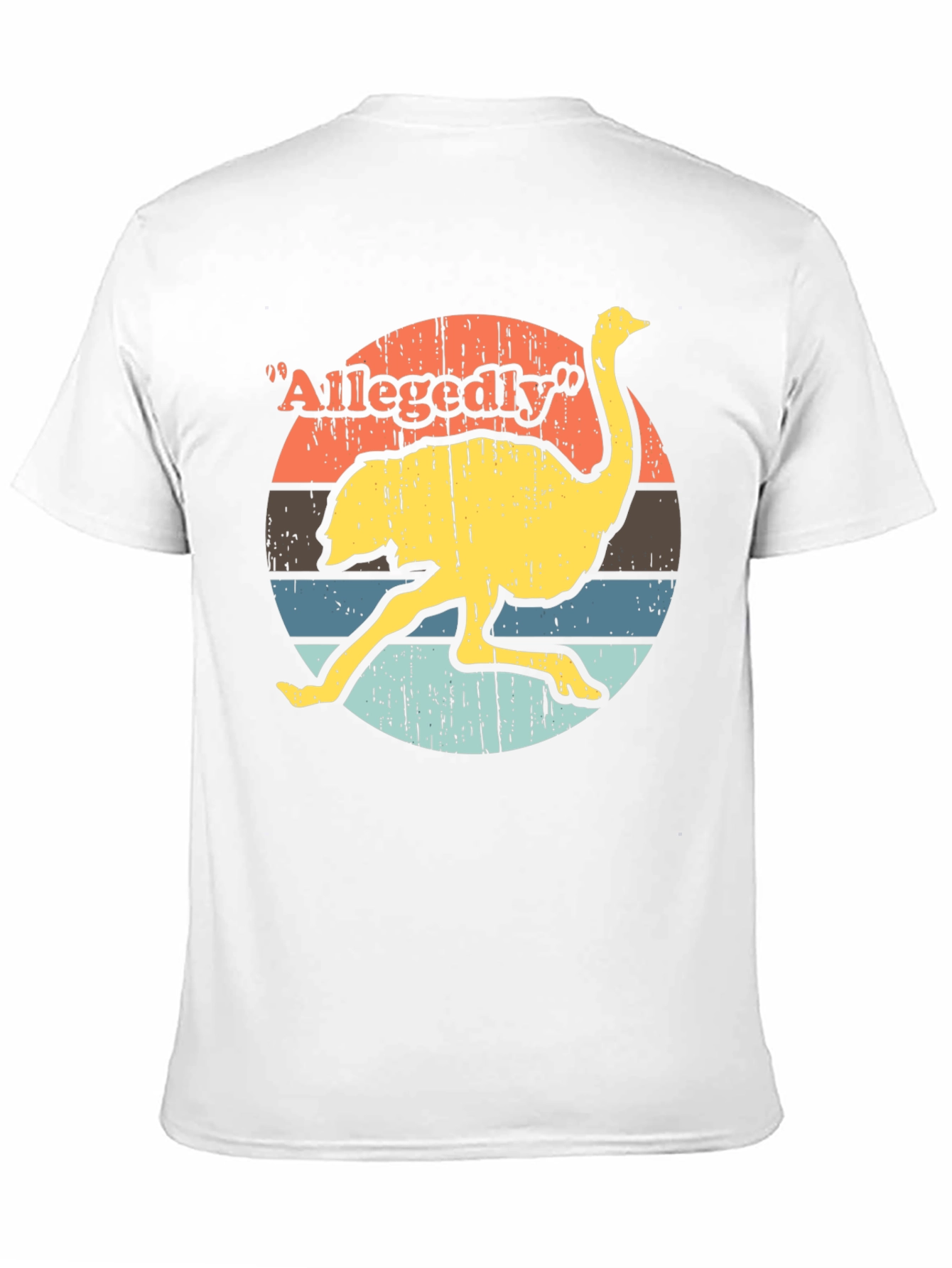 Black Allegedly Ostrich T-Shirt - Retro Style view 11