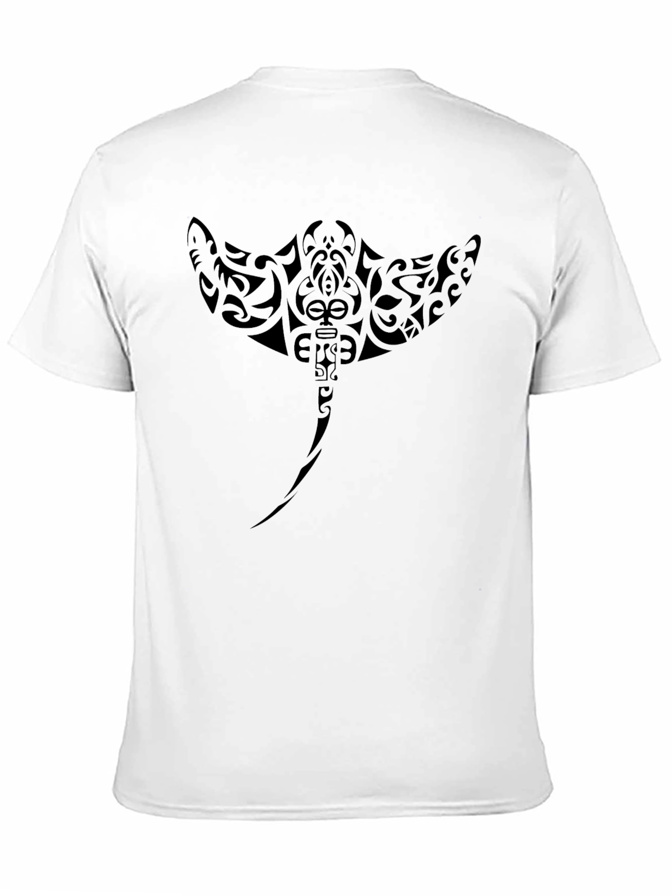Tribal Stingray Graphic Tee - Black - 11