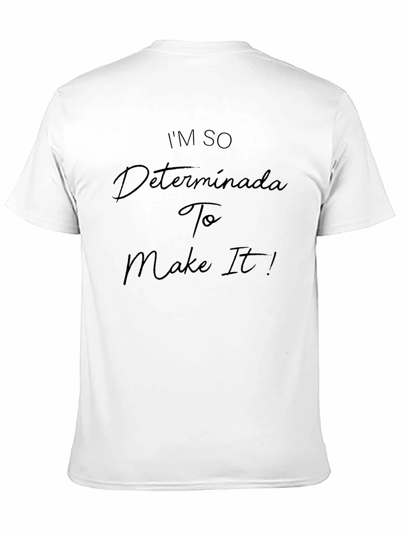 Black Determined Graphic Tee - Motivational T-Shirt view 11