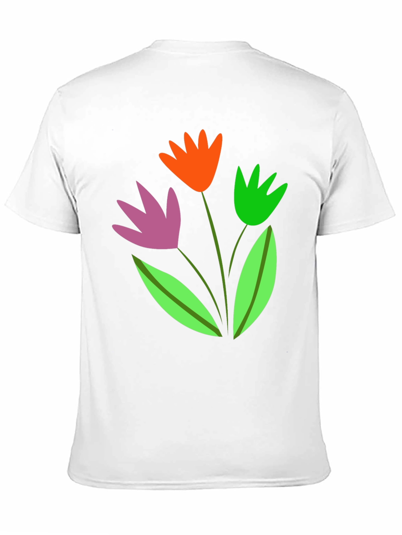 Black Floral Graphic Tee - Trendy Cotton Blend Shirt view 11