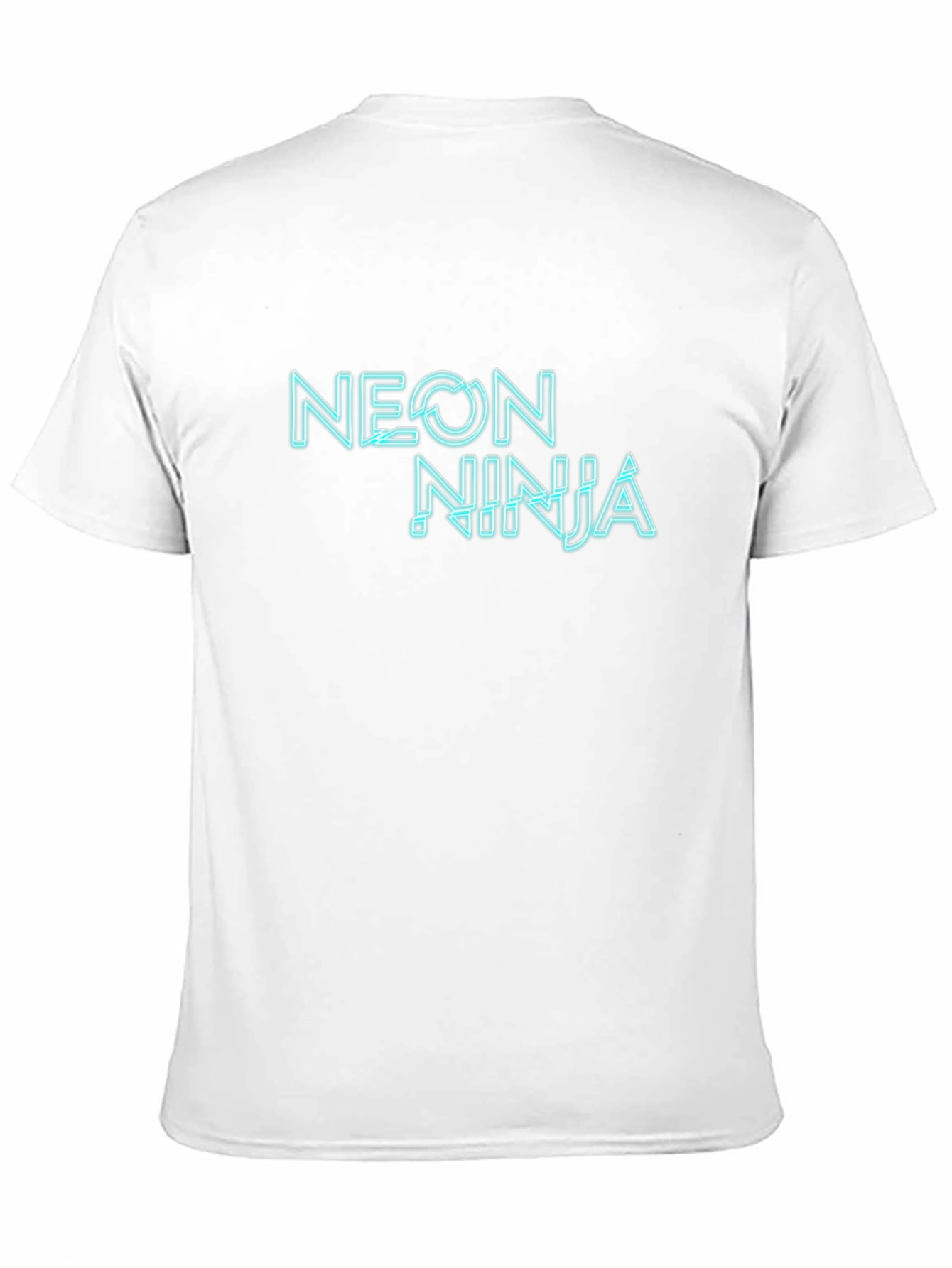 Black Neon Ninja Graphic Black T-Shirt view 11