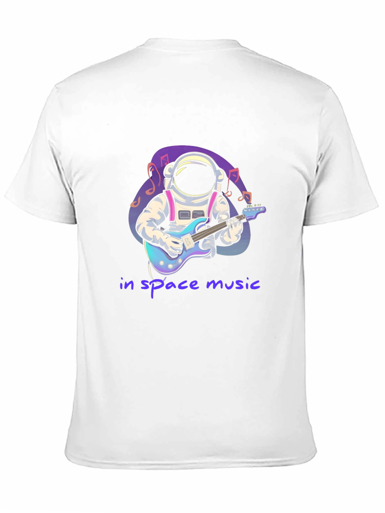 Black Astronaut Guitarist T-Shirt - Space Music Tee view 11
