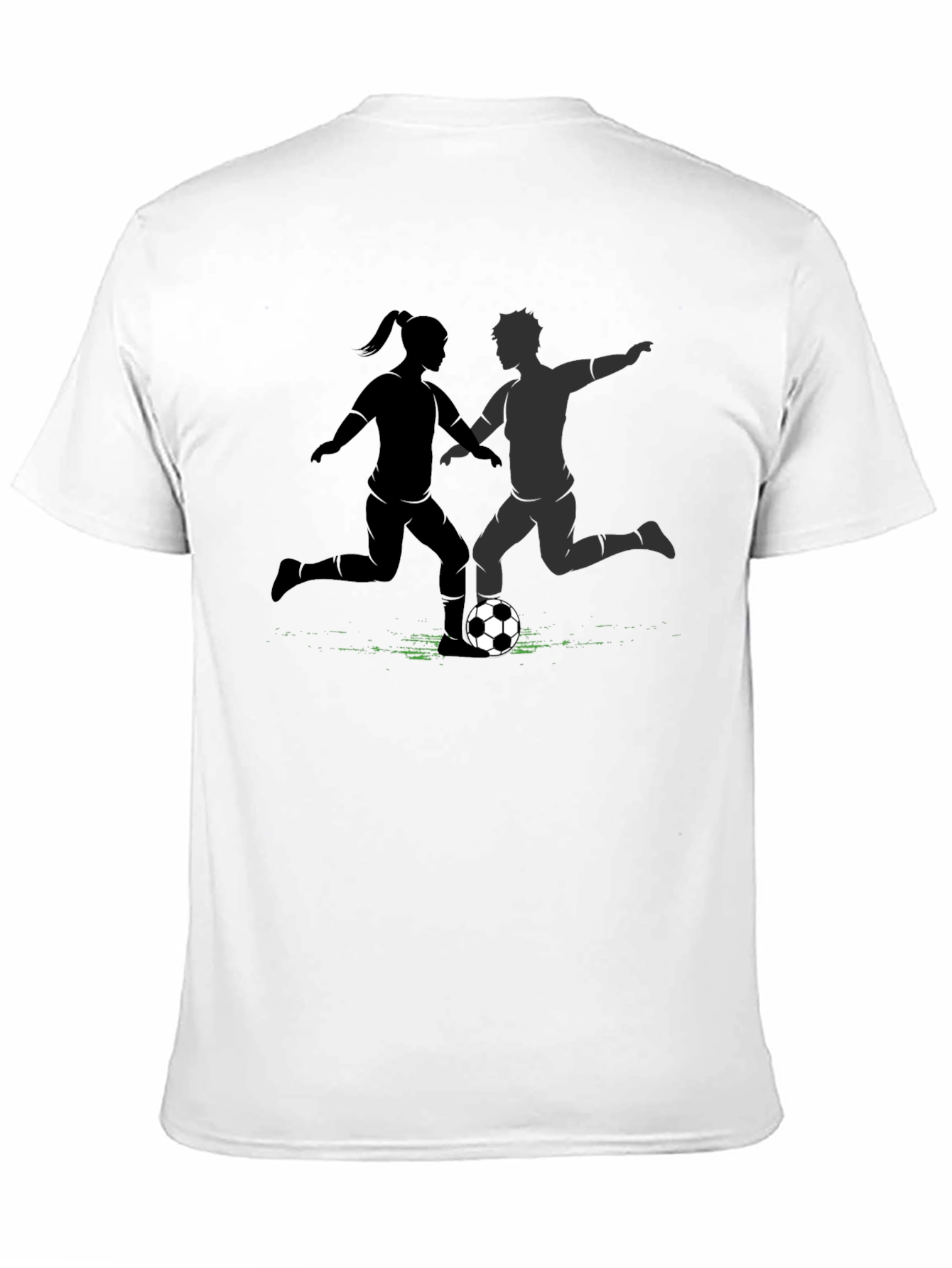 Black Soccer Player Graphic Tee - Unisex Black T-Shirt view 11