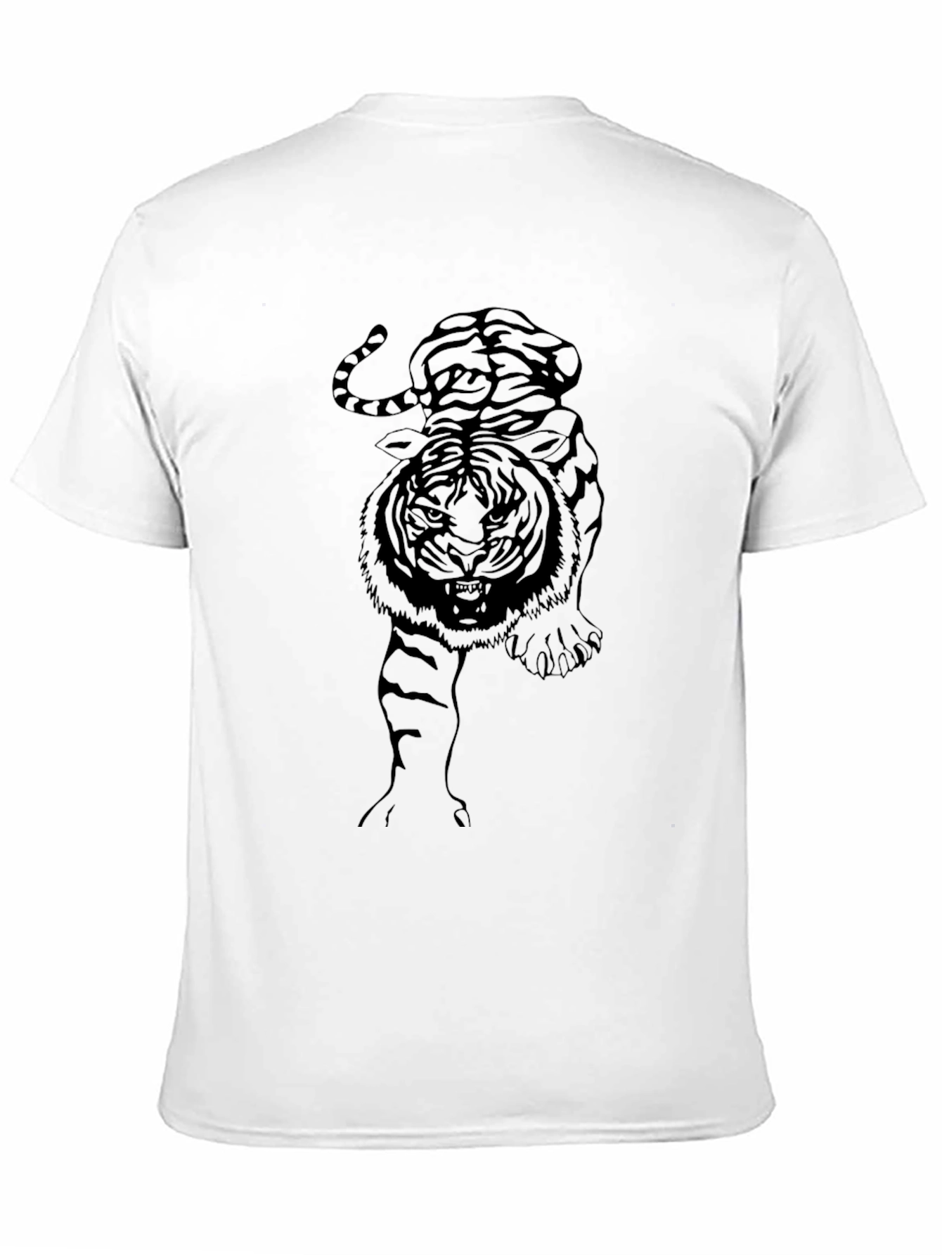 Black Black Tiger Graphic Tee - Men's Stylish Casual Shirt view 11