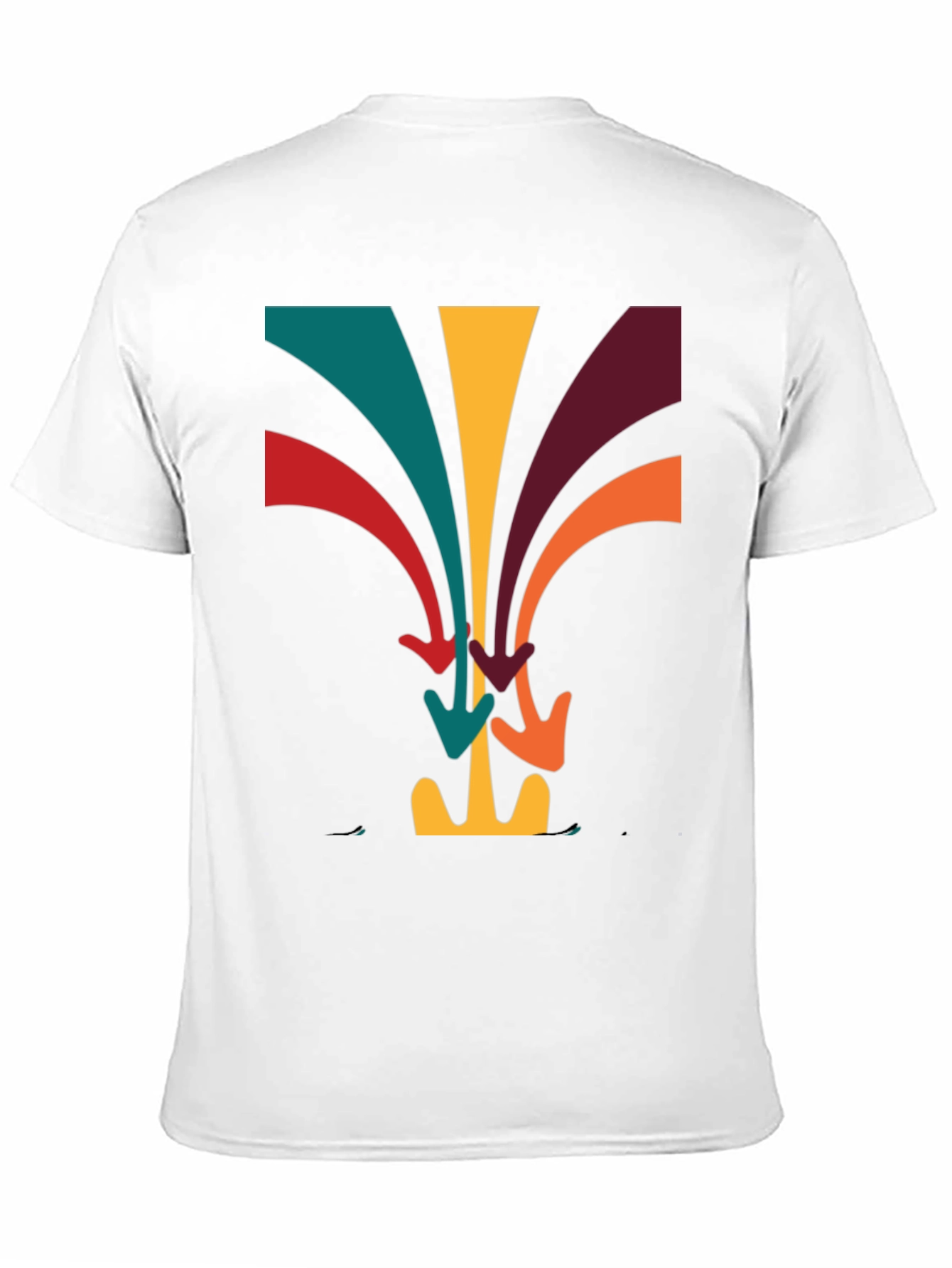 Black Retro Arrow Stream T-Shirt - Vintage Design Tee view 11