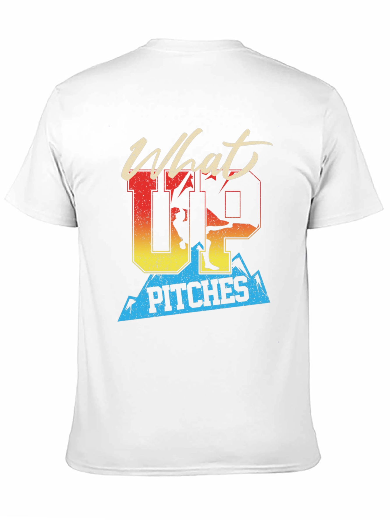 Black What Up Pitches T-Shirt | Skiing Graphic Tee view 11