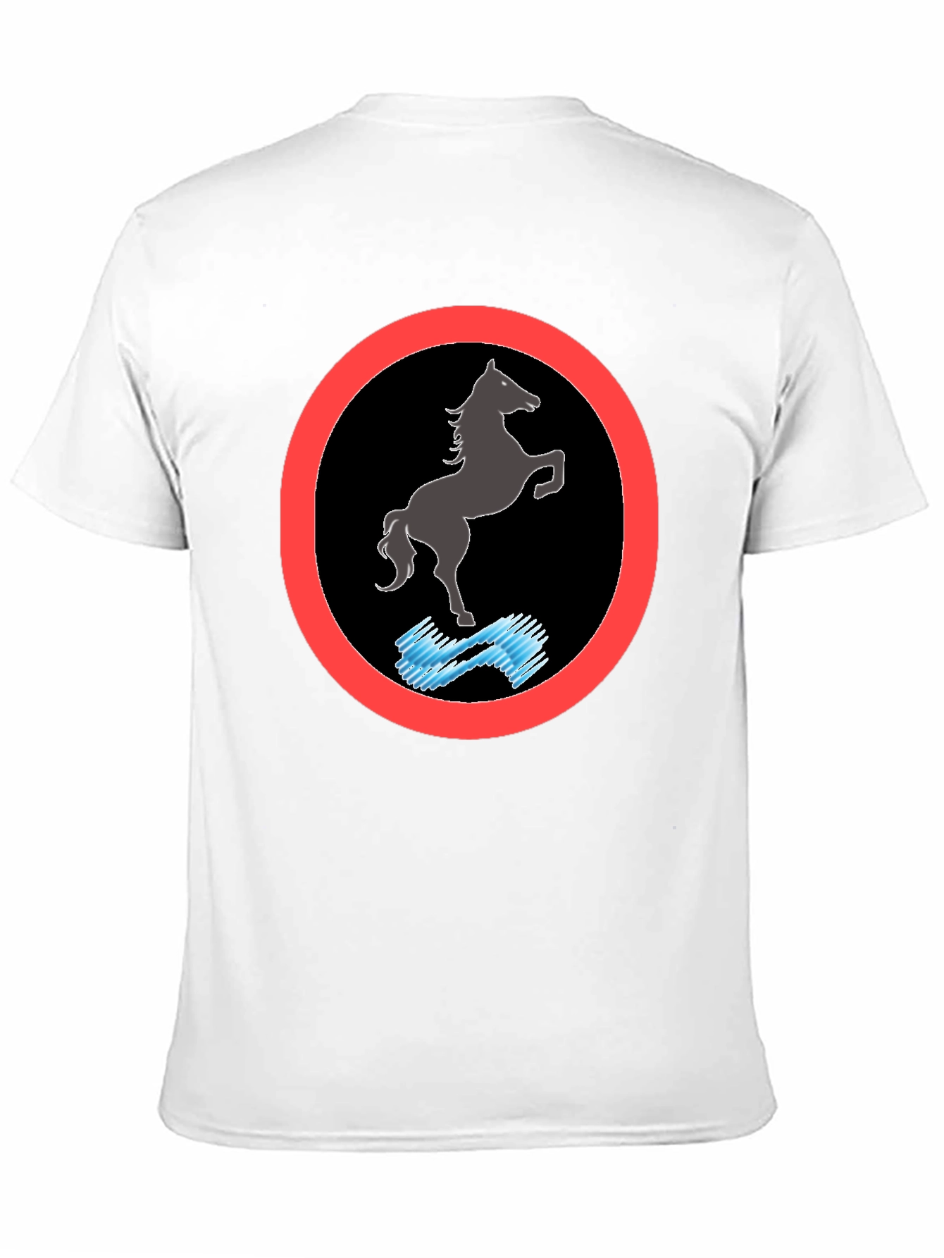 Black Horse Graphic Tee - Black Cotton Comfort view 11
