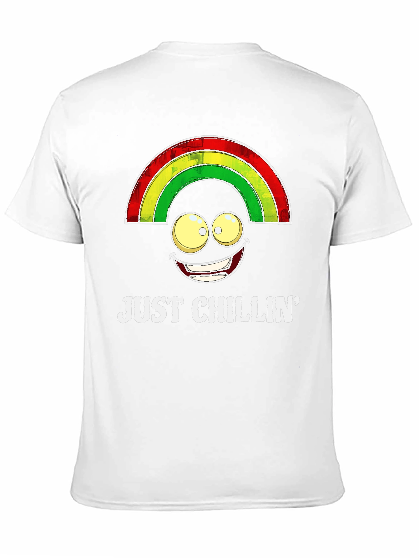 Black Just Chillin' Rainbow Smile T-Shirt view 11