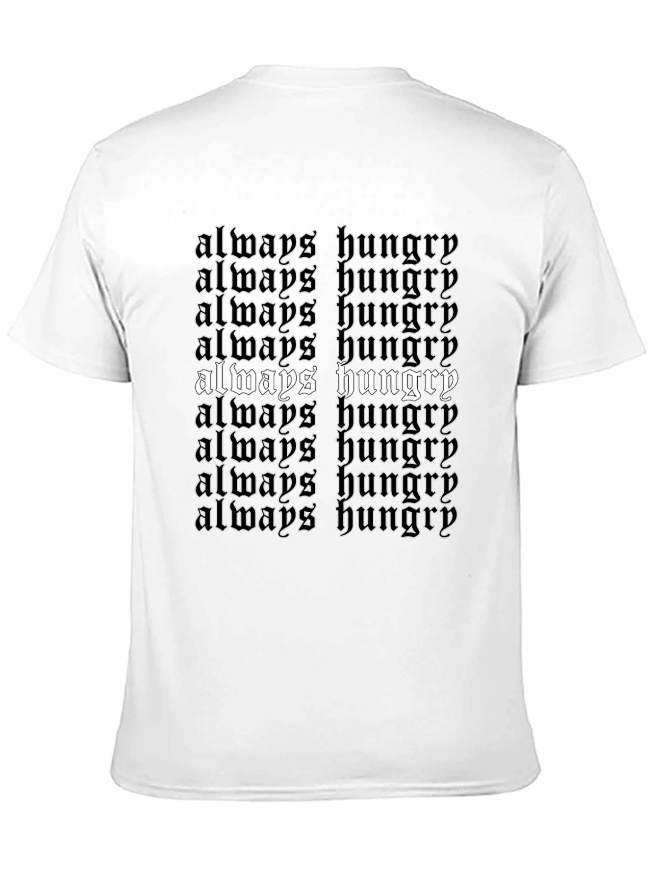 Black Always Hungry Graphic Tee - Bold Statement T-Shirt view 11