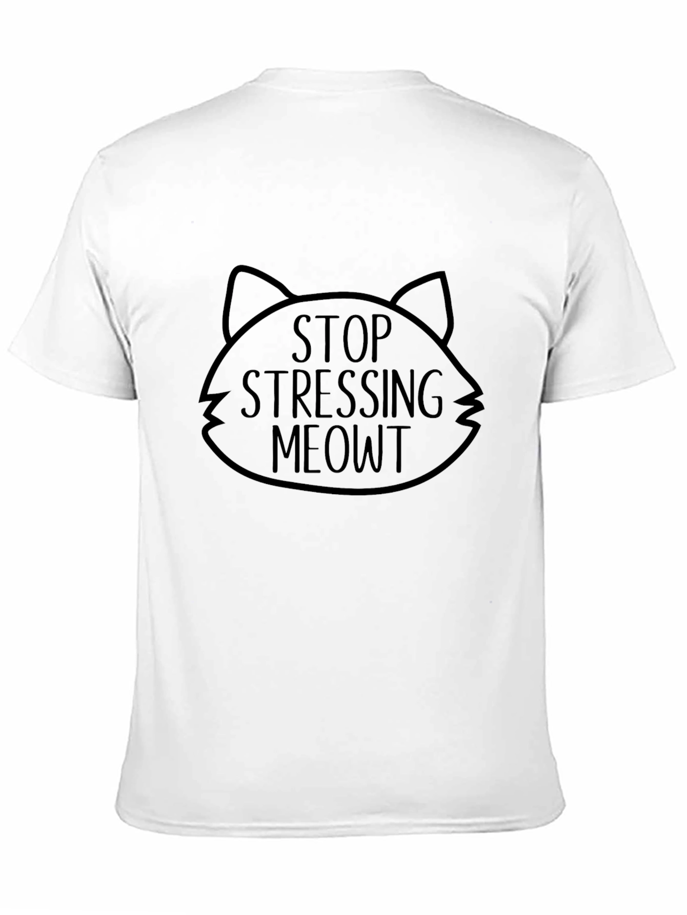 Black Stop Stressing Meowt T-Shirt view 11
