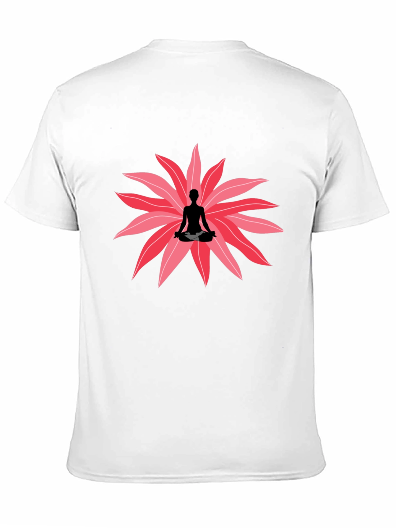 Black Yoga Meditation Lotus Flower Graphic T-Shirt view 11