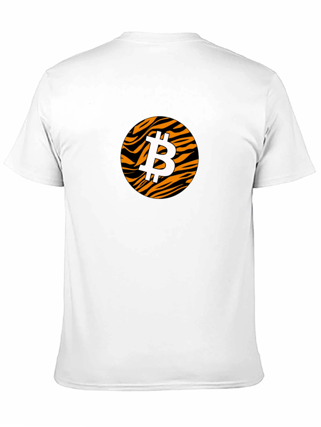 Black Bitcoin Tiger Print Black T-Shirt view 11