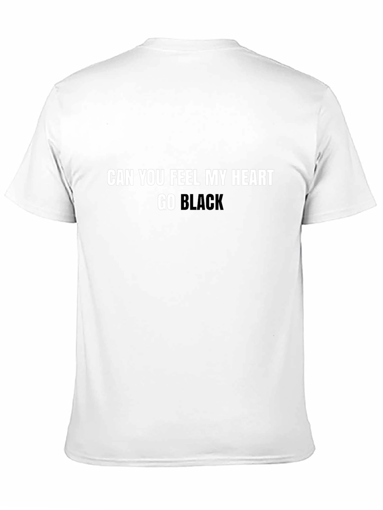 Black Can You Feel My Heart Go Black Tee view 11