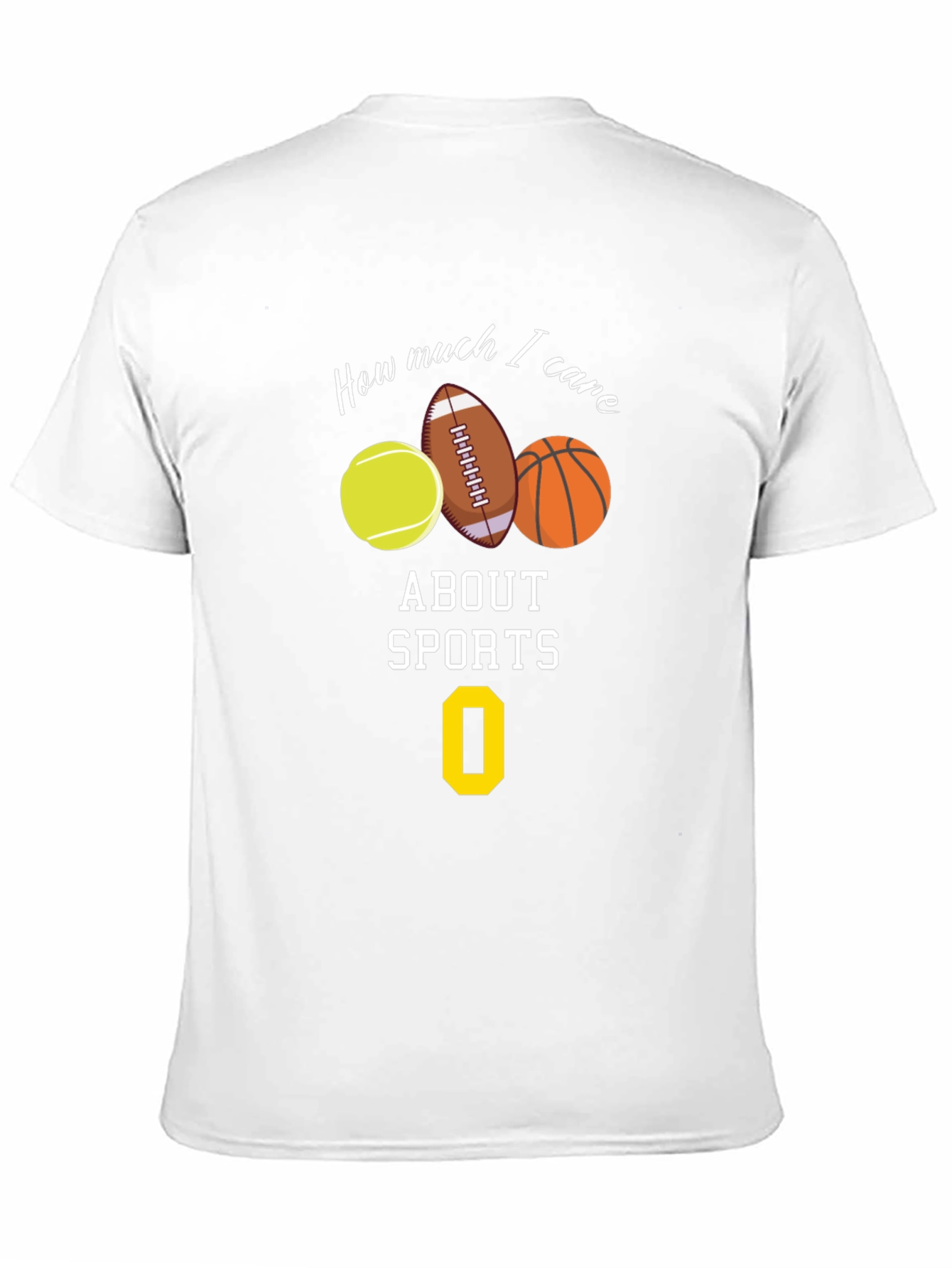 Black Humorous 'How Much I Care About Sports' Graphic Tee view 11