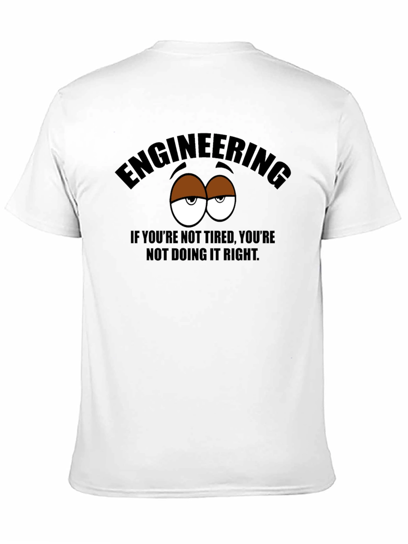 Black Engineering Tired Eyes Graphic T-Shirt view 11